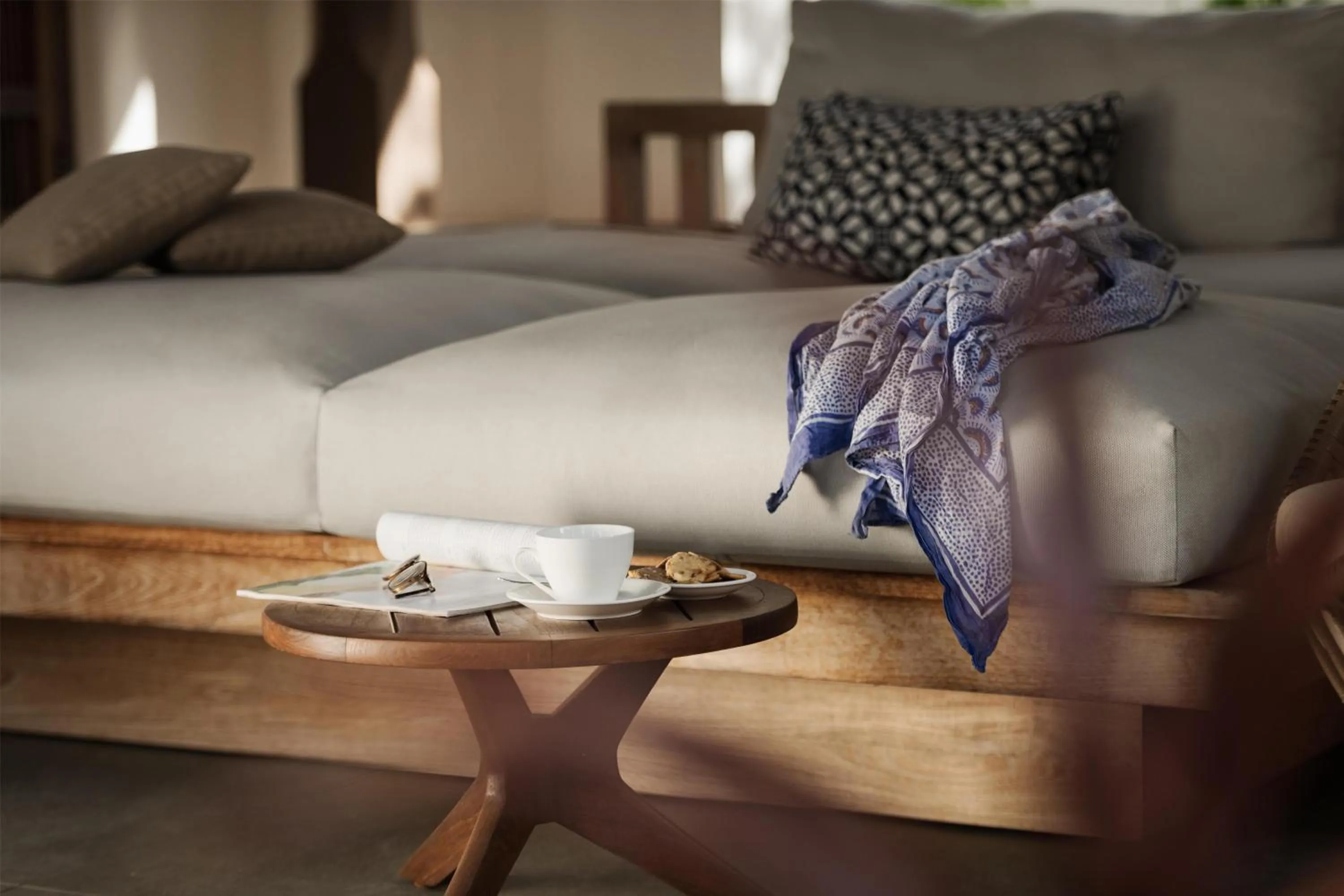 Bed in Conrad Maldives Rangali Island