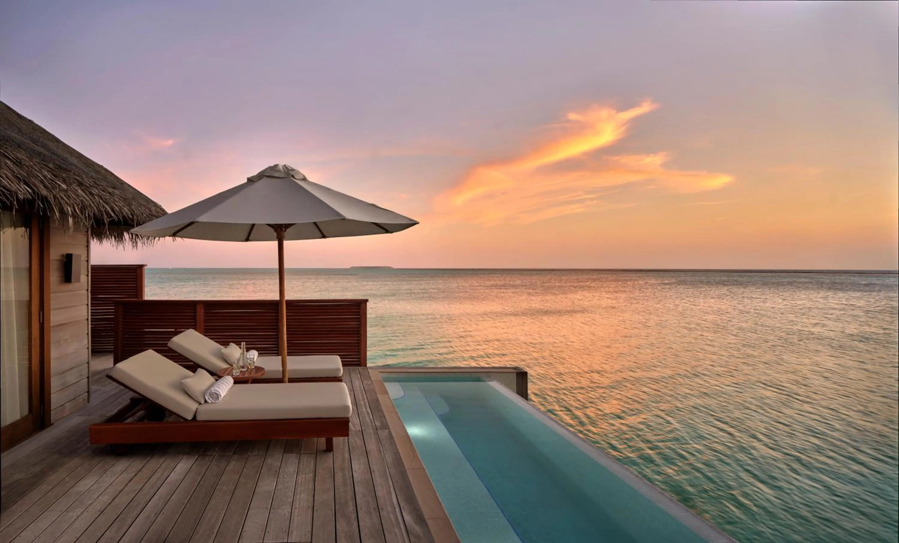 Pool view in Conrad Maldives Rangali Island