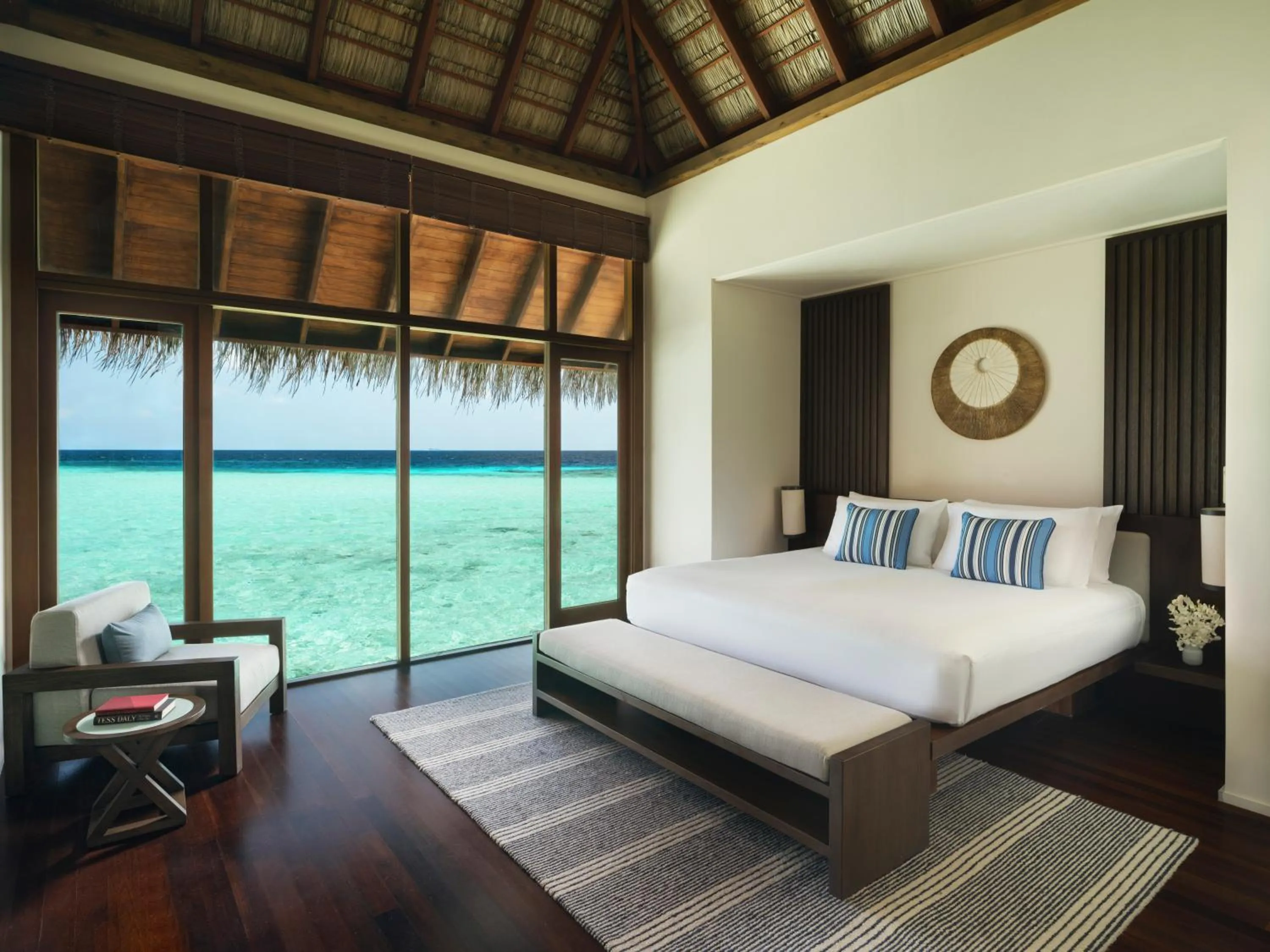 Bed in Conrad Maldives Rangali Island