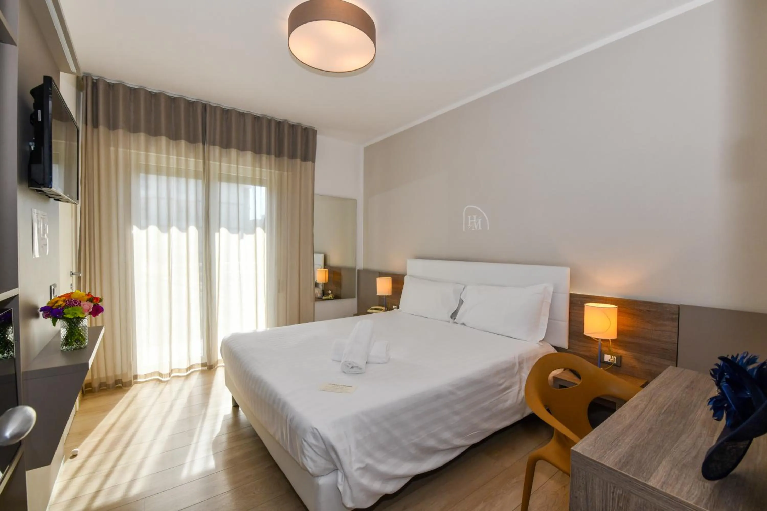 Bed in Hotel Delle Mimose