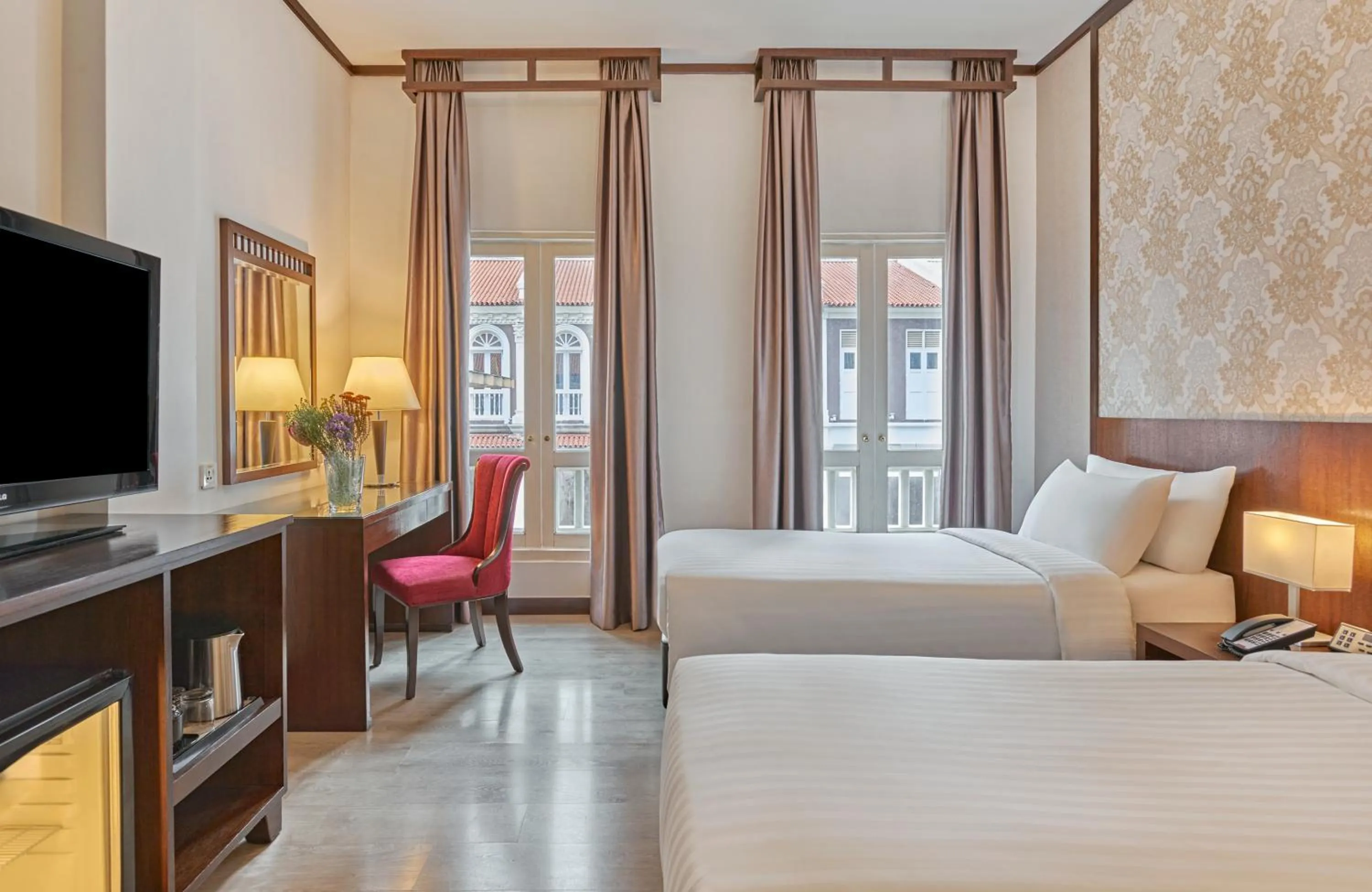 Bedroom, Bed in Village Hotel Albert Court by Far East Hospitality