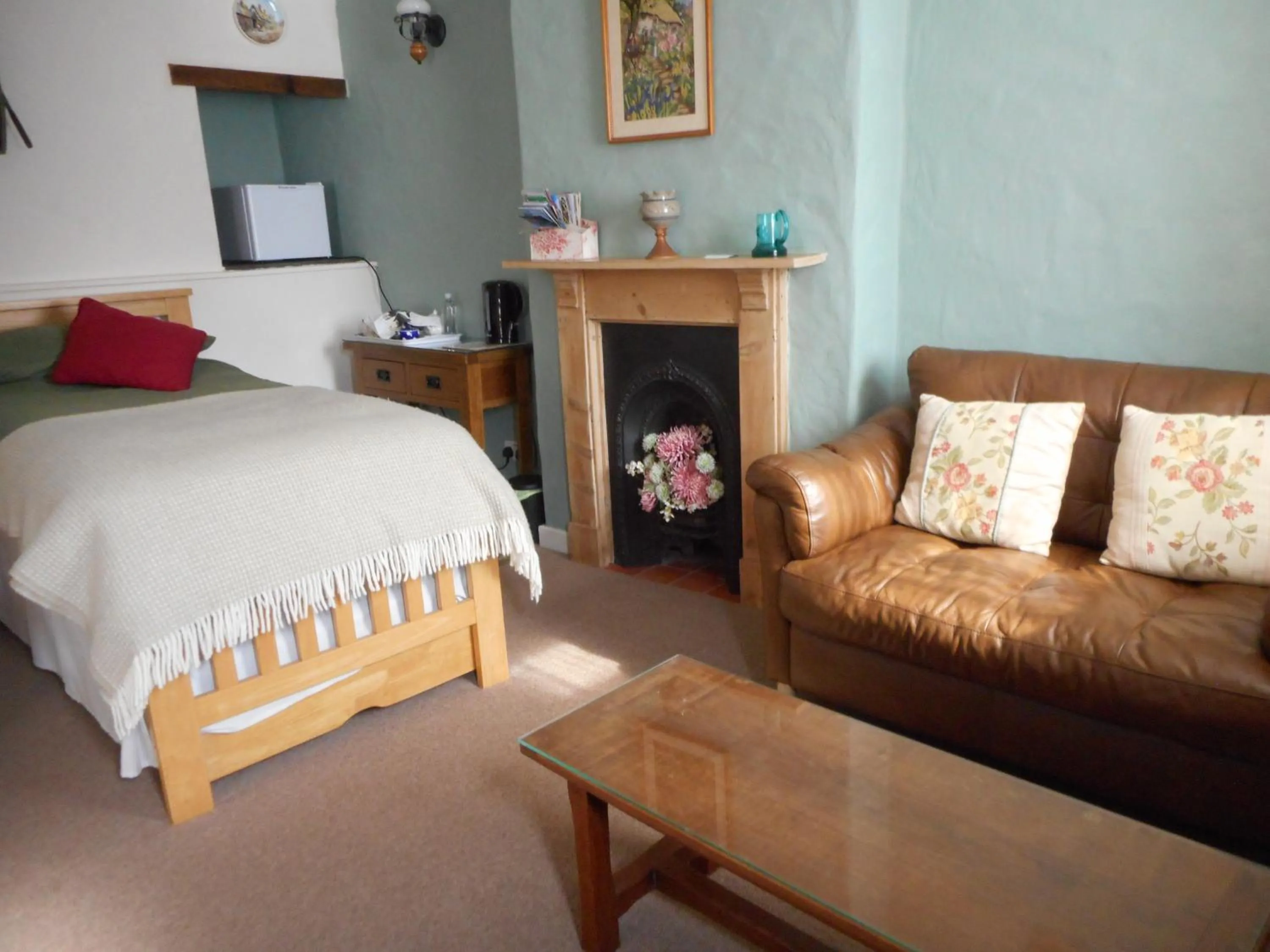 Bed in Glascoed Farmhouse