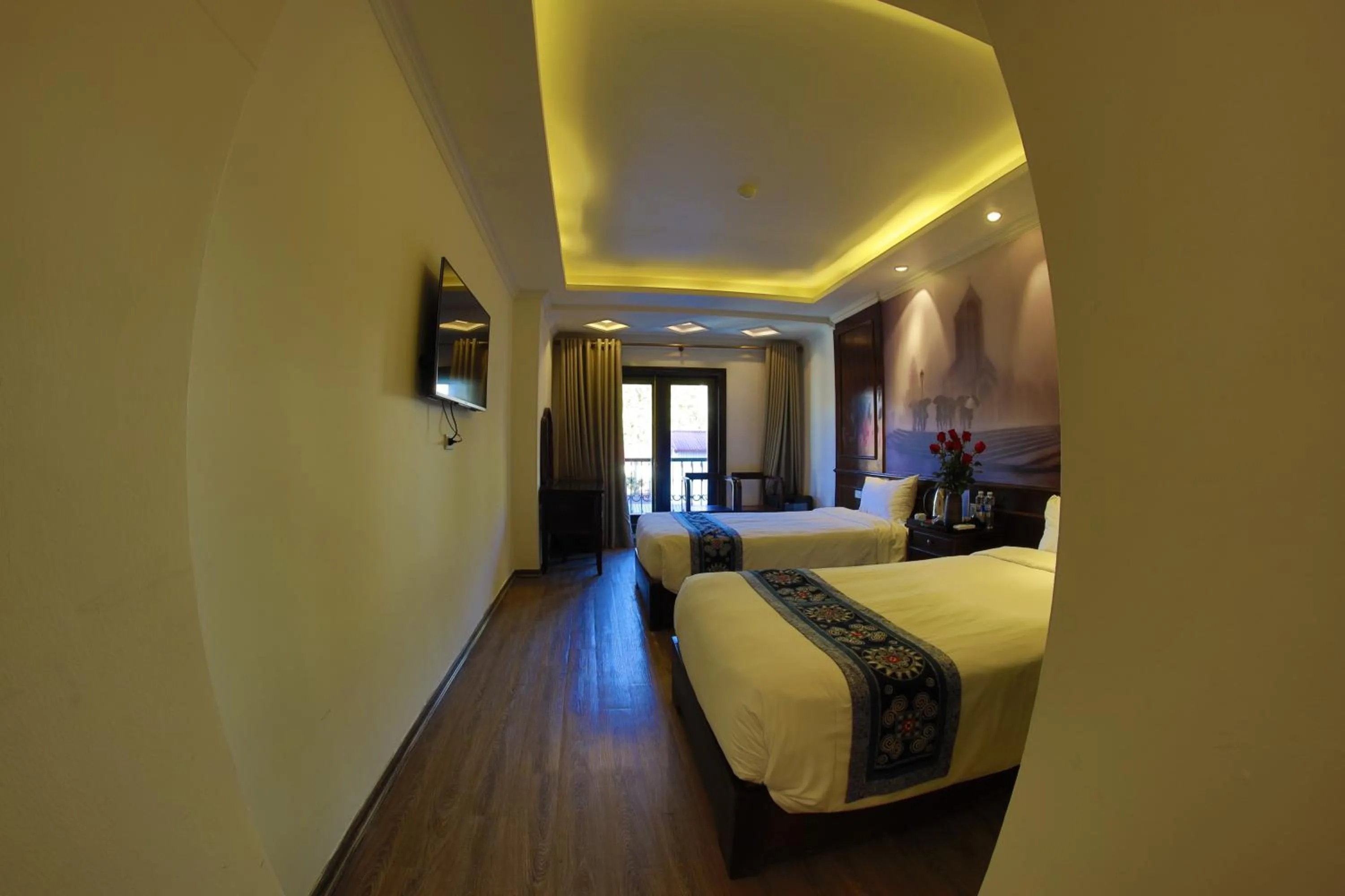 TV and multimedia, Bed in Delta Sapa Hotel - Old Quarter Center