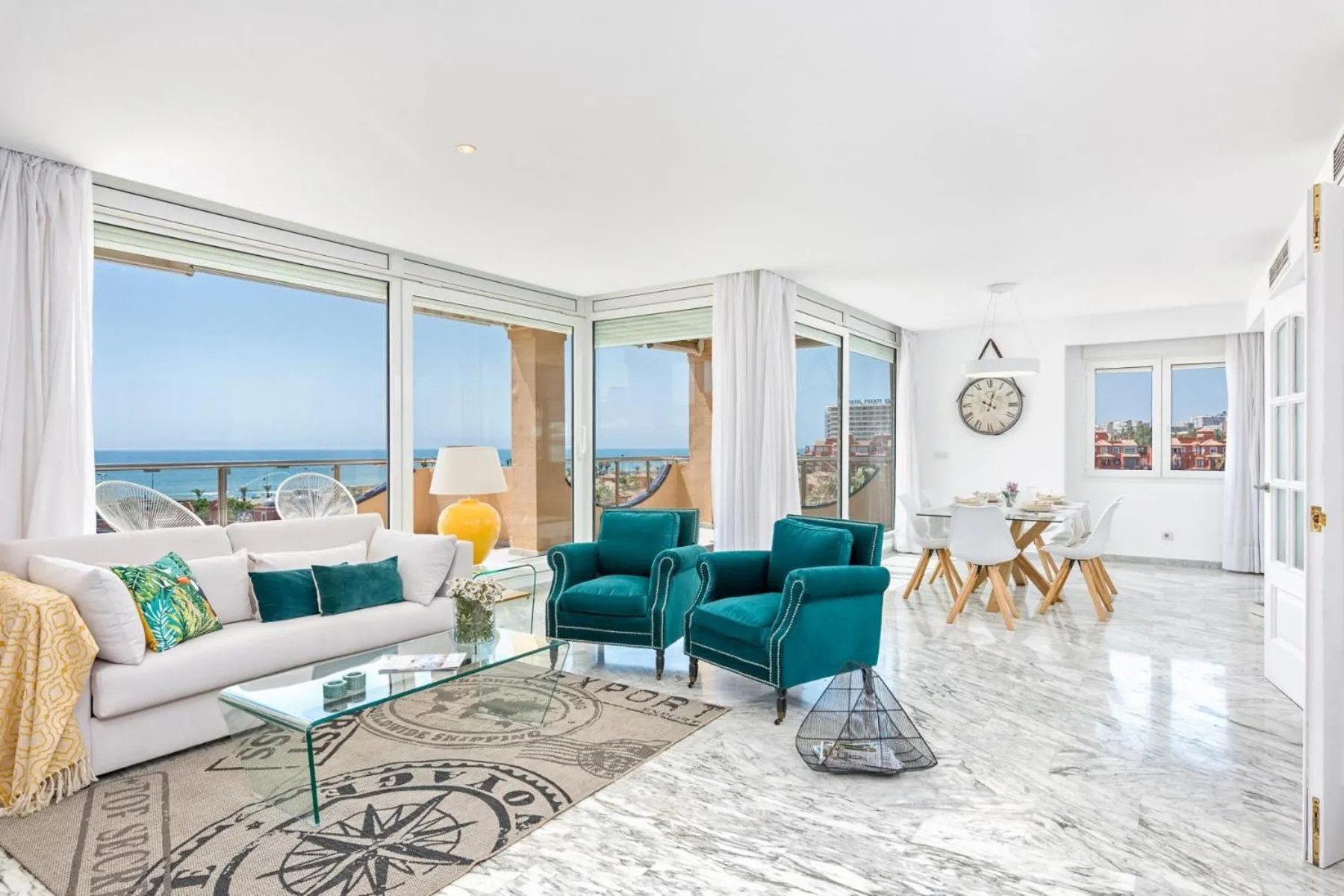 Living room in iloftmalaga Ático Playa de los Álamos