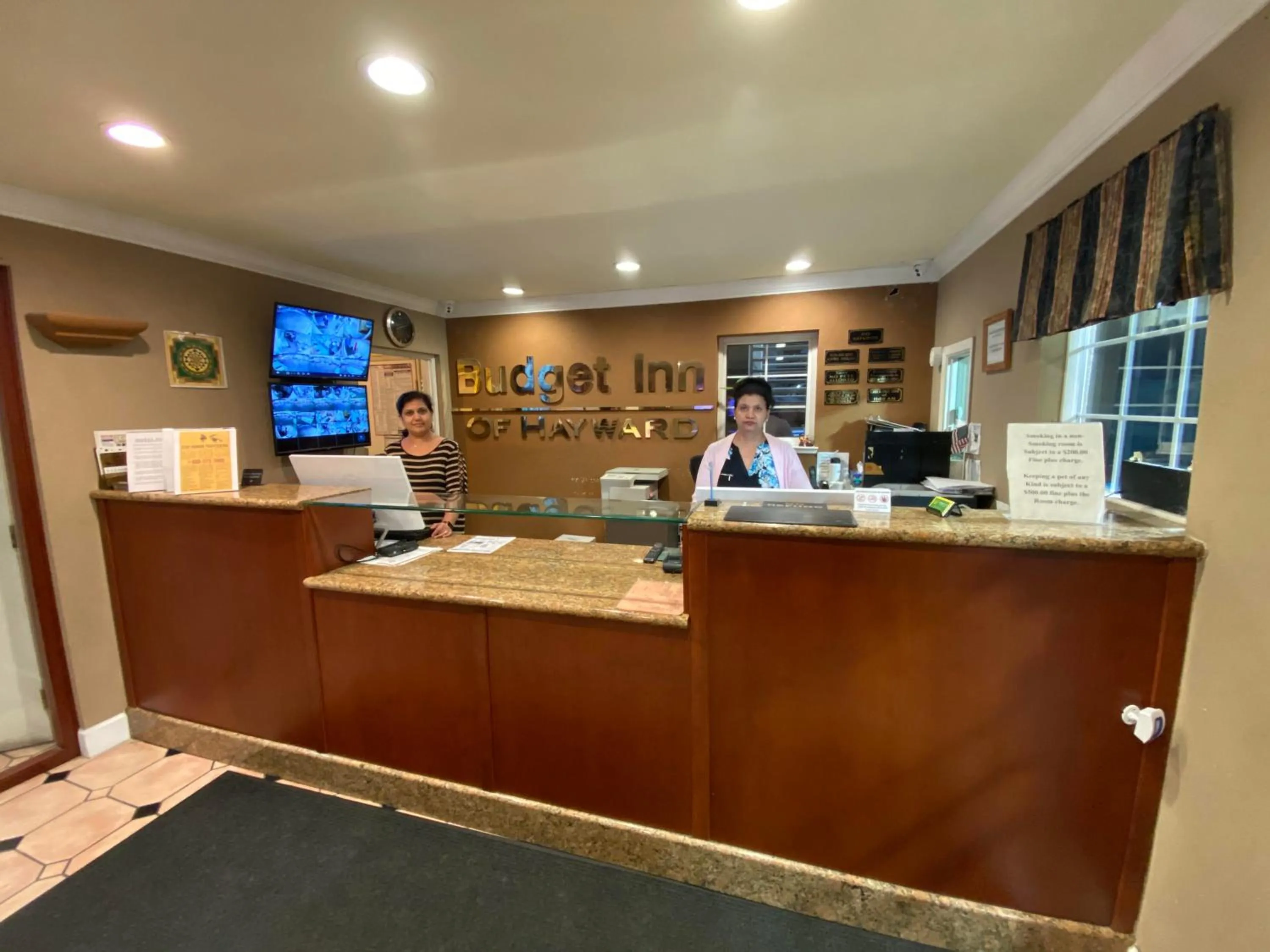 Staff in Budget Inn of Hayward