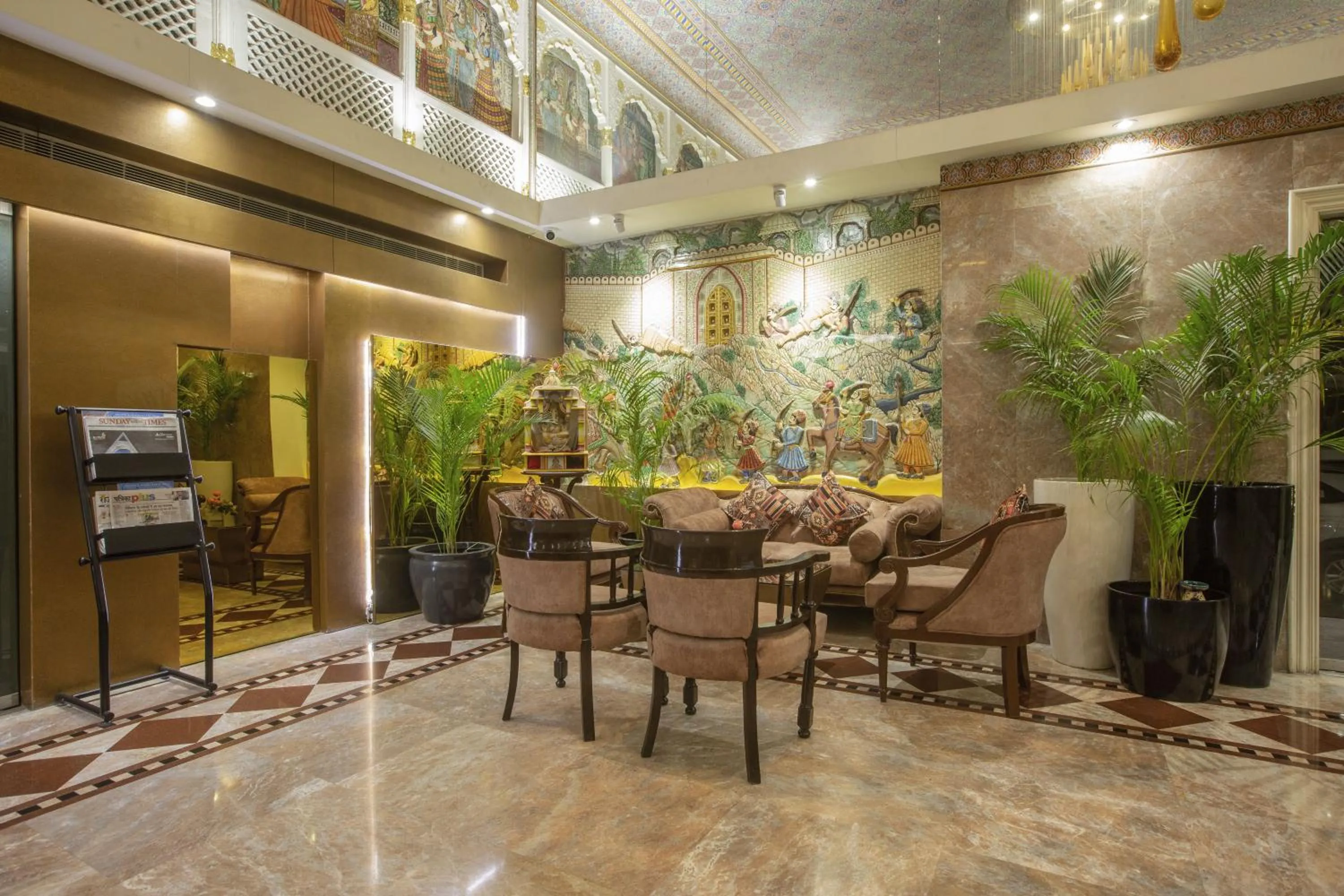 Seating area in Vesta Maurya Palace