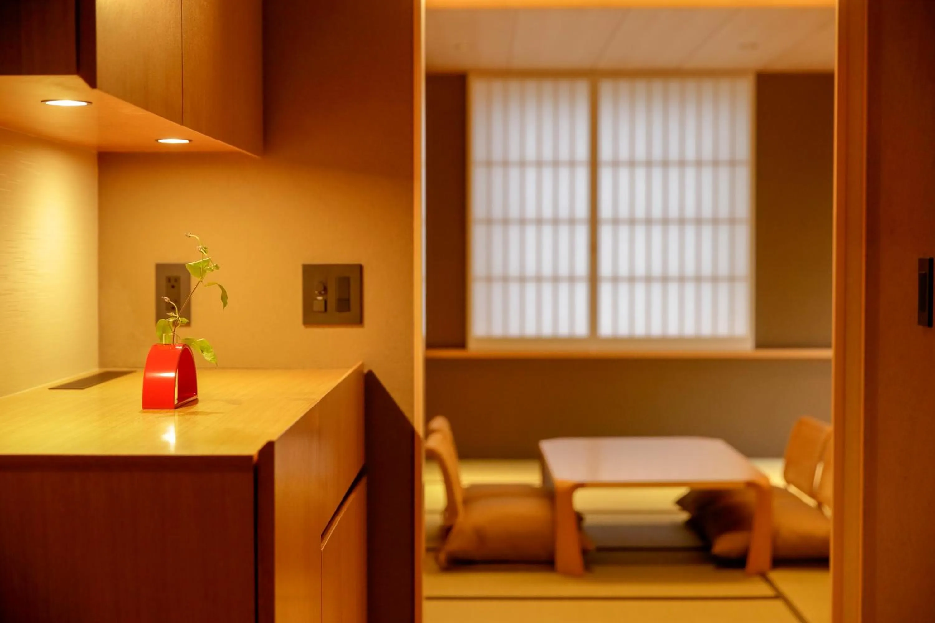 Living room in Kaminarimon Ryokan