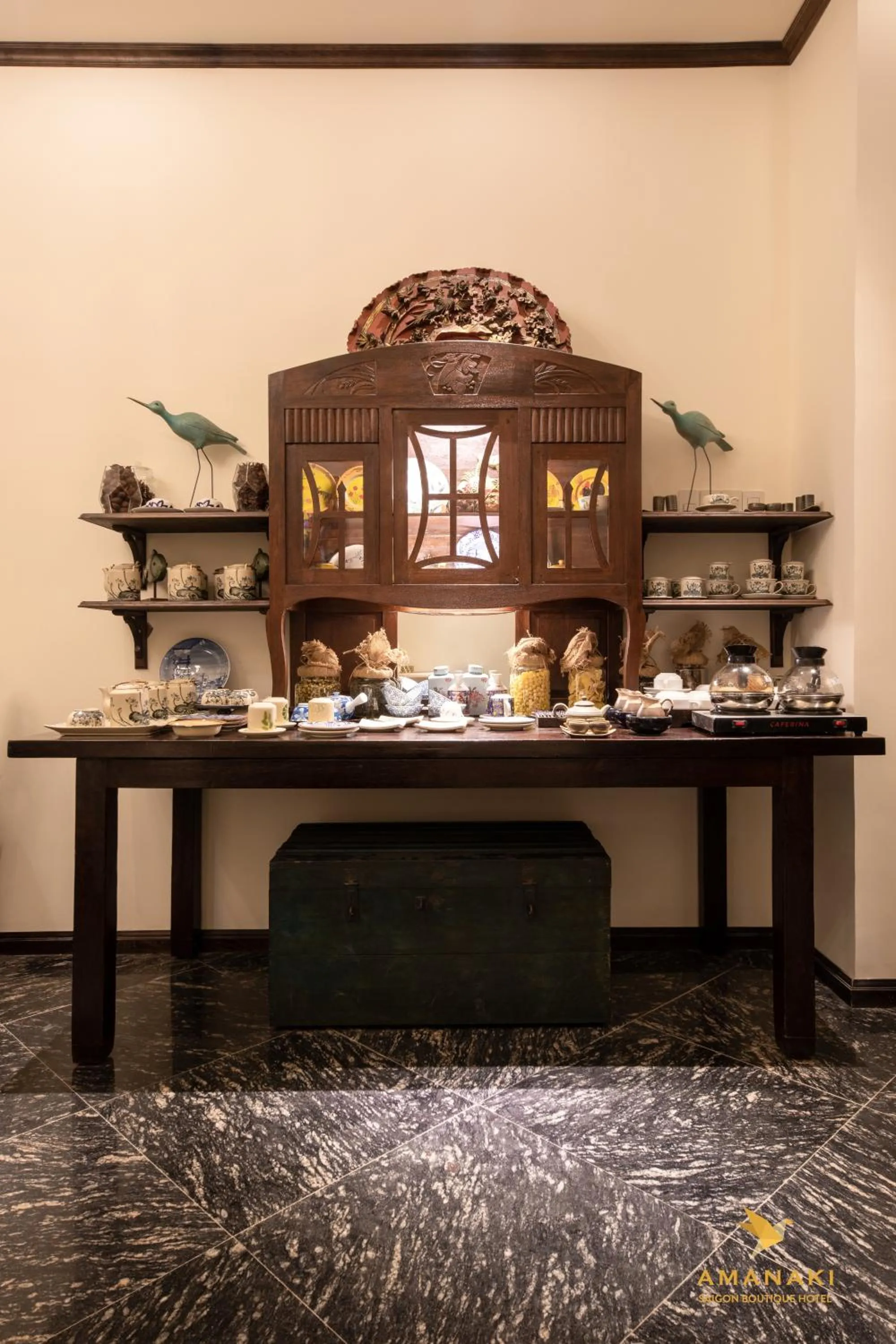 Decorative detail in Amanaki Saigon Boutique Hotel