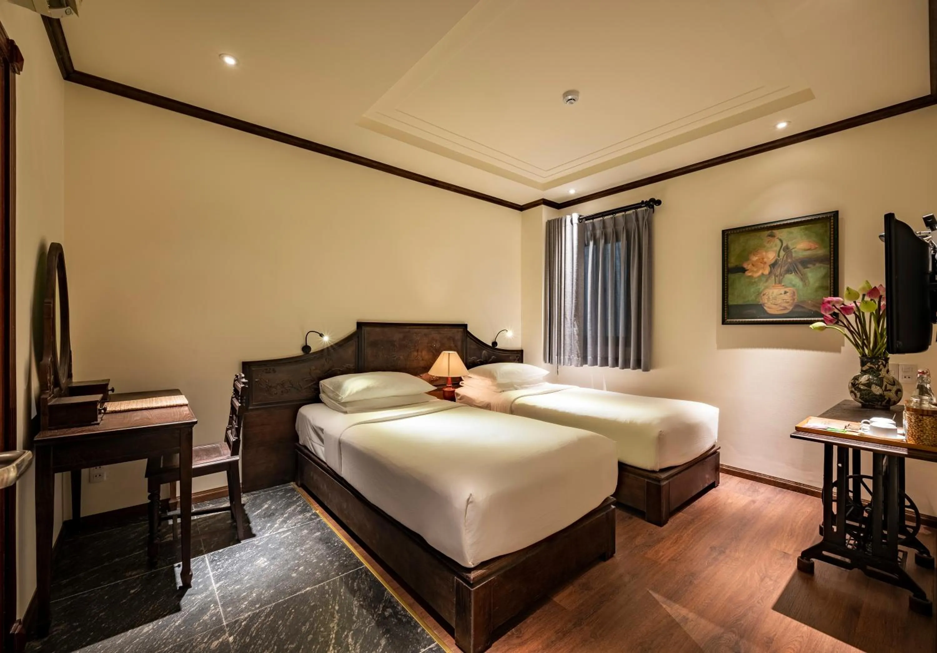 Photo of the whole room, Bed in Amanaki Saigon Boutique Hotel