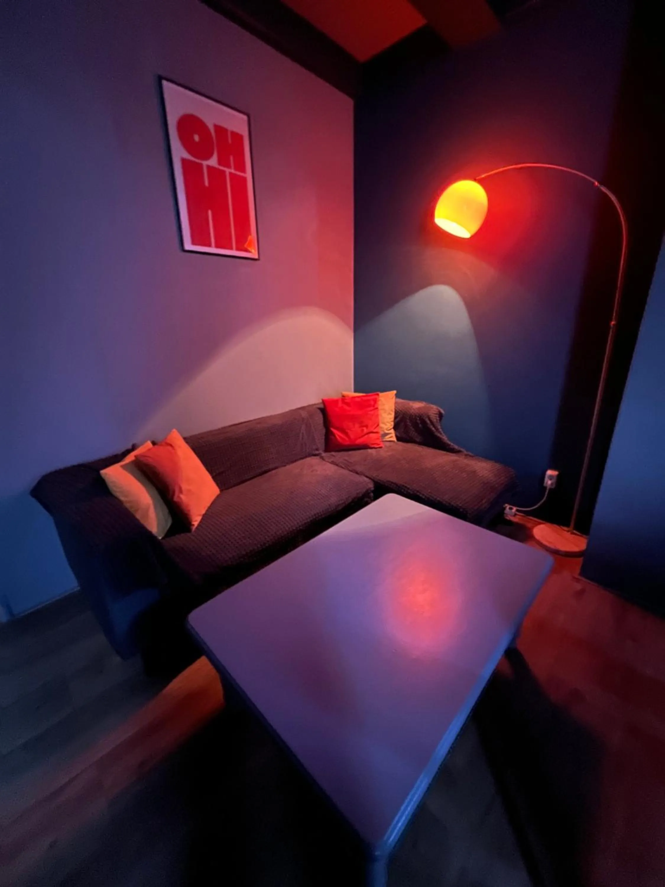 Seating area, Bed in Nes B&B