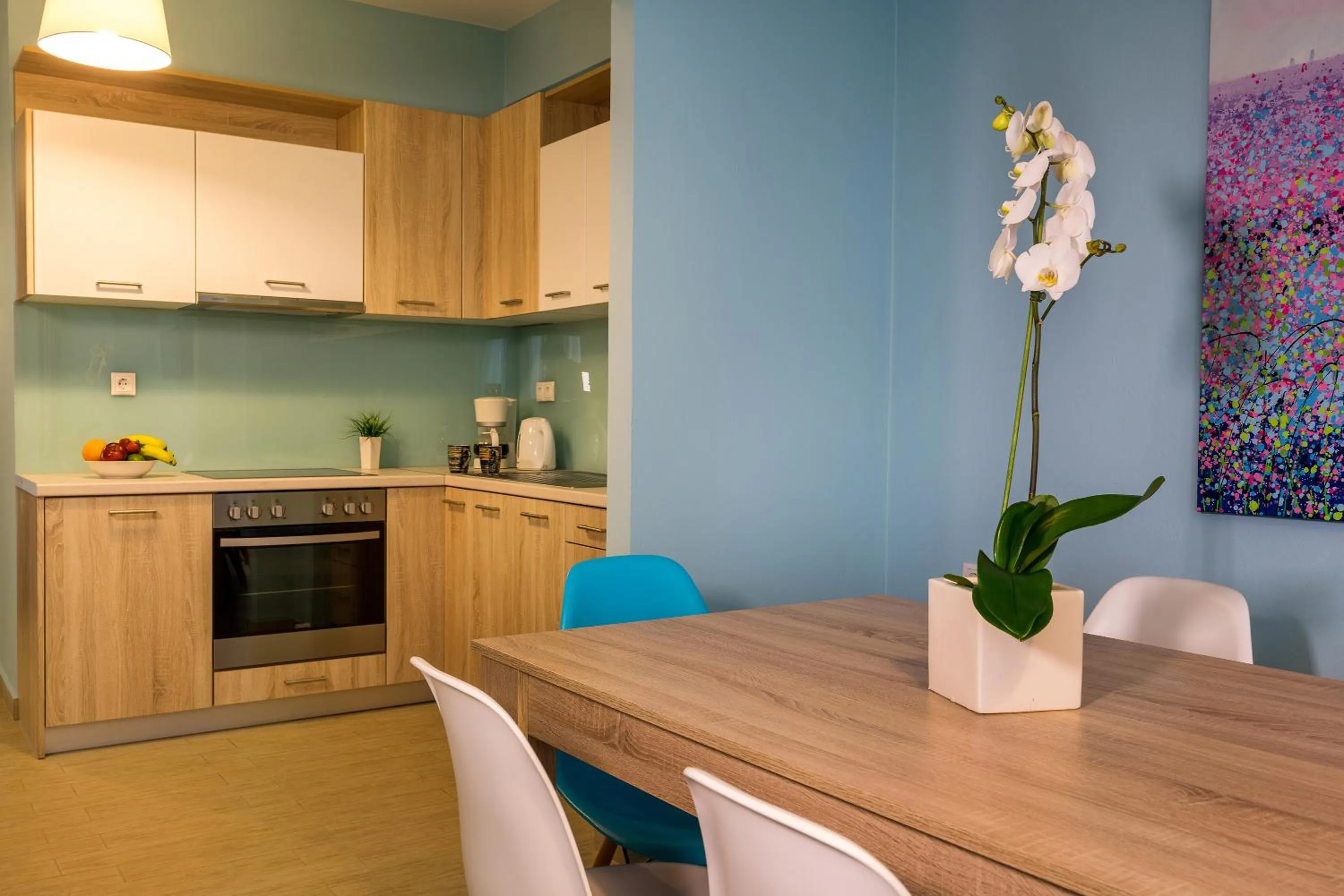 Kitchen or kitchenette in Stella in the Village Suites