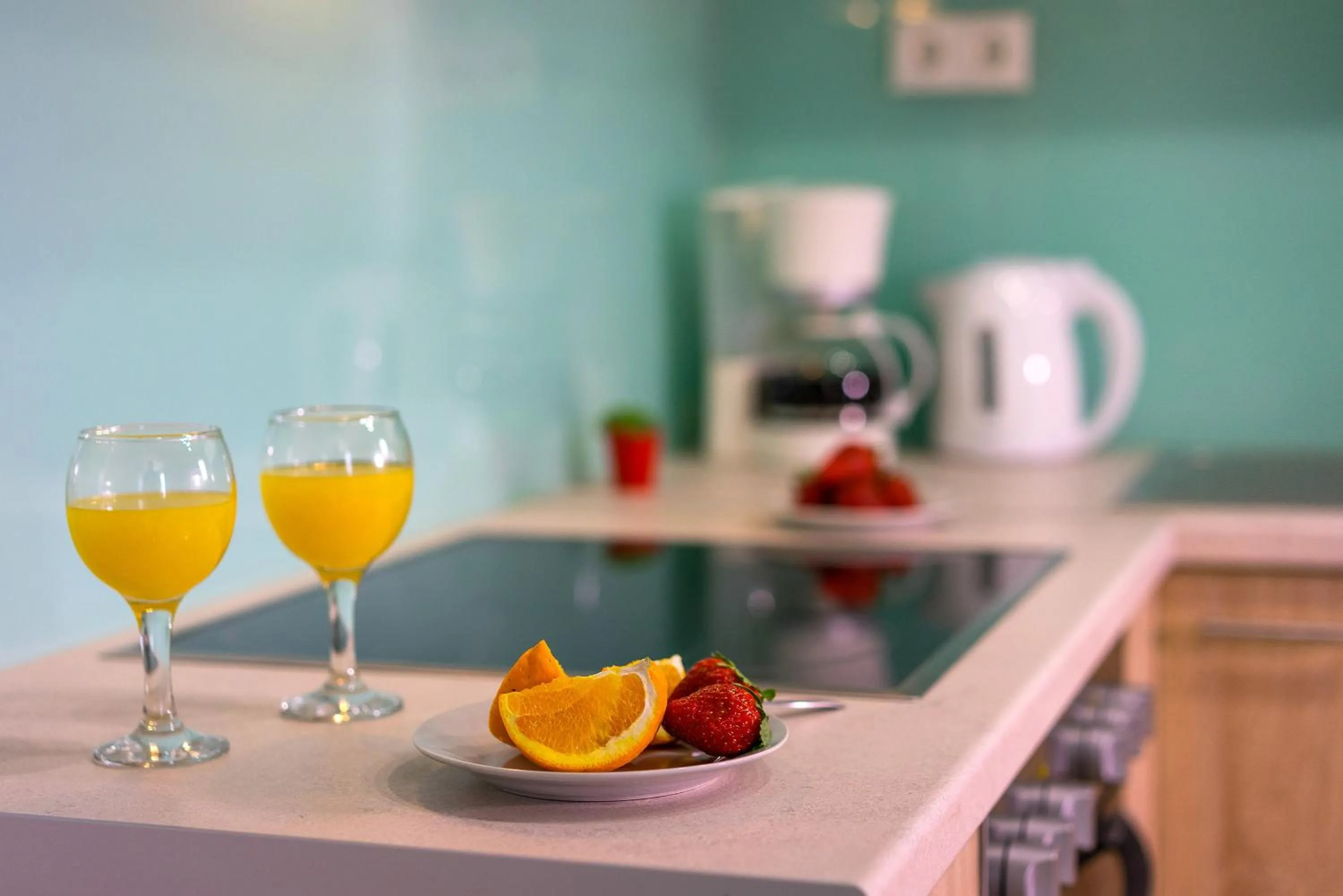 Kitchen or kitchenette in Stella in the Village Suites