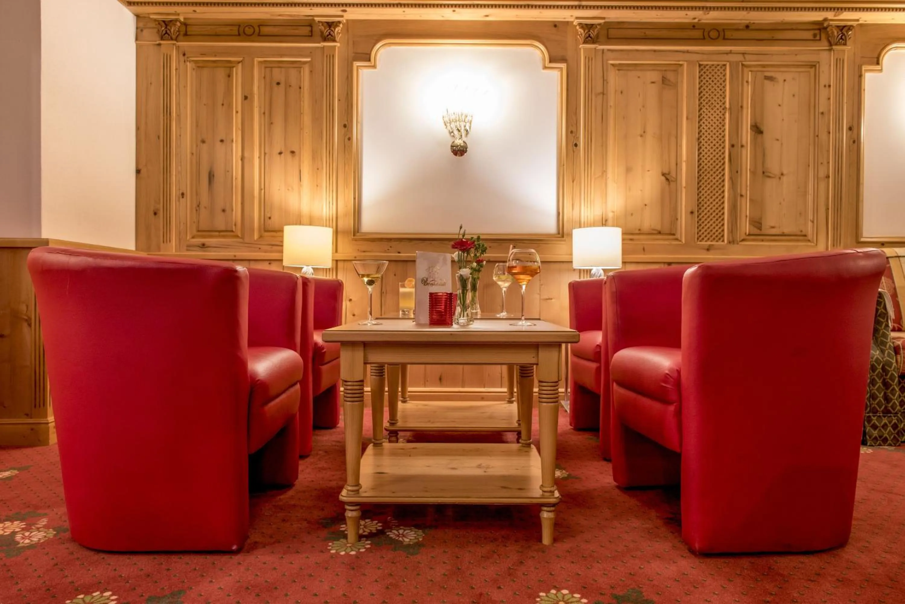 Lobby or reception in Hotel Bergkristall