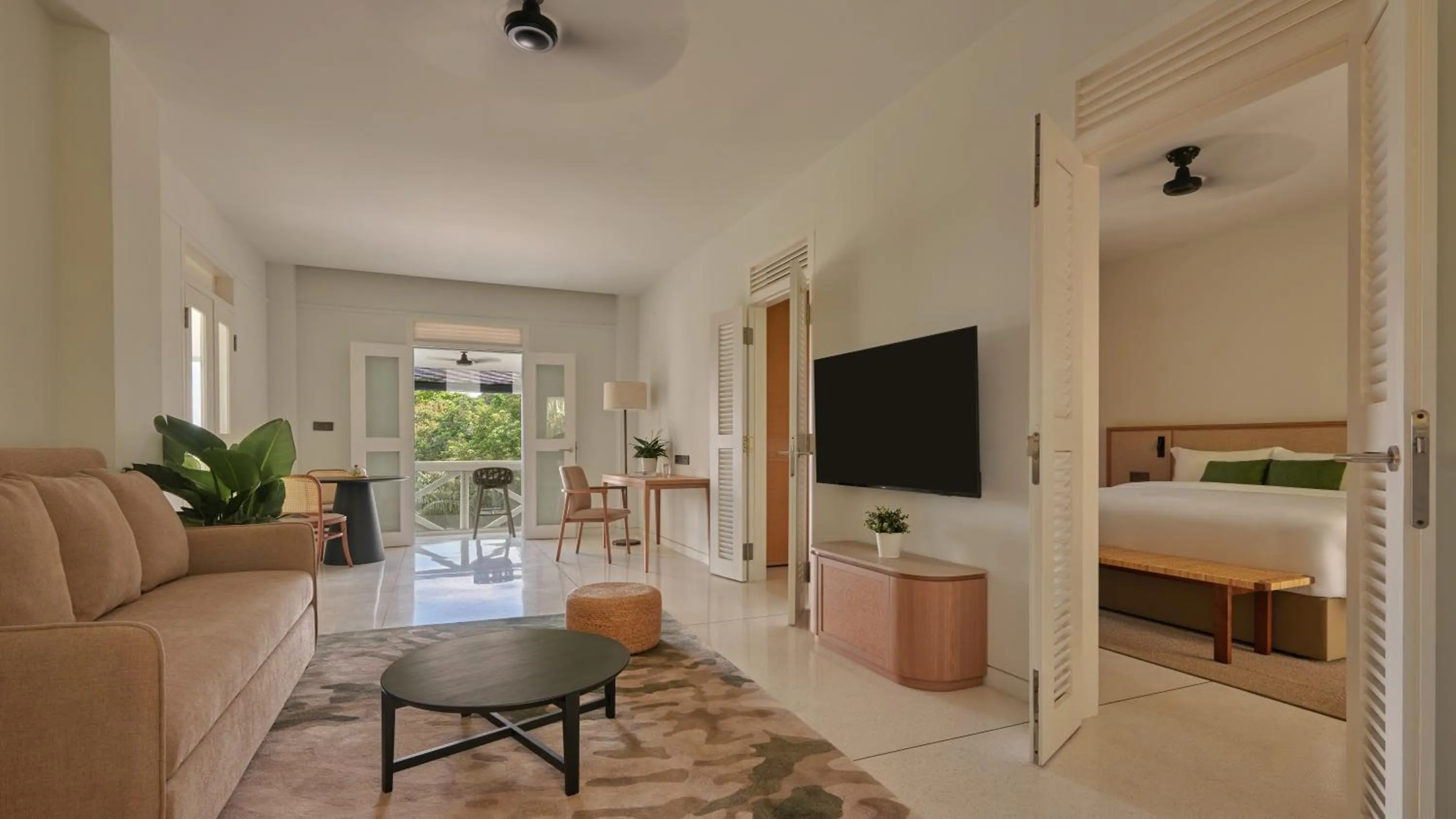 Living room, Bed in Amara Sanctuary Sentosa