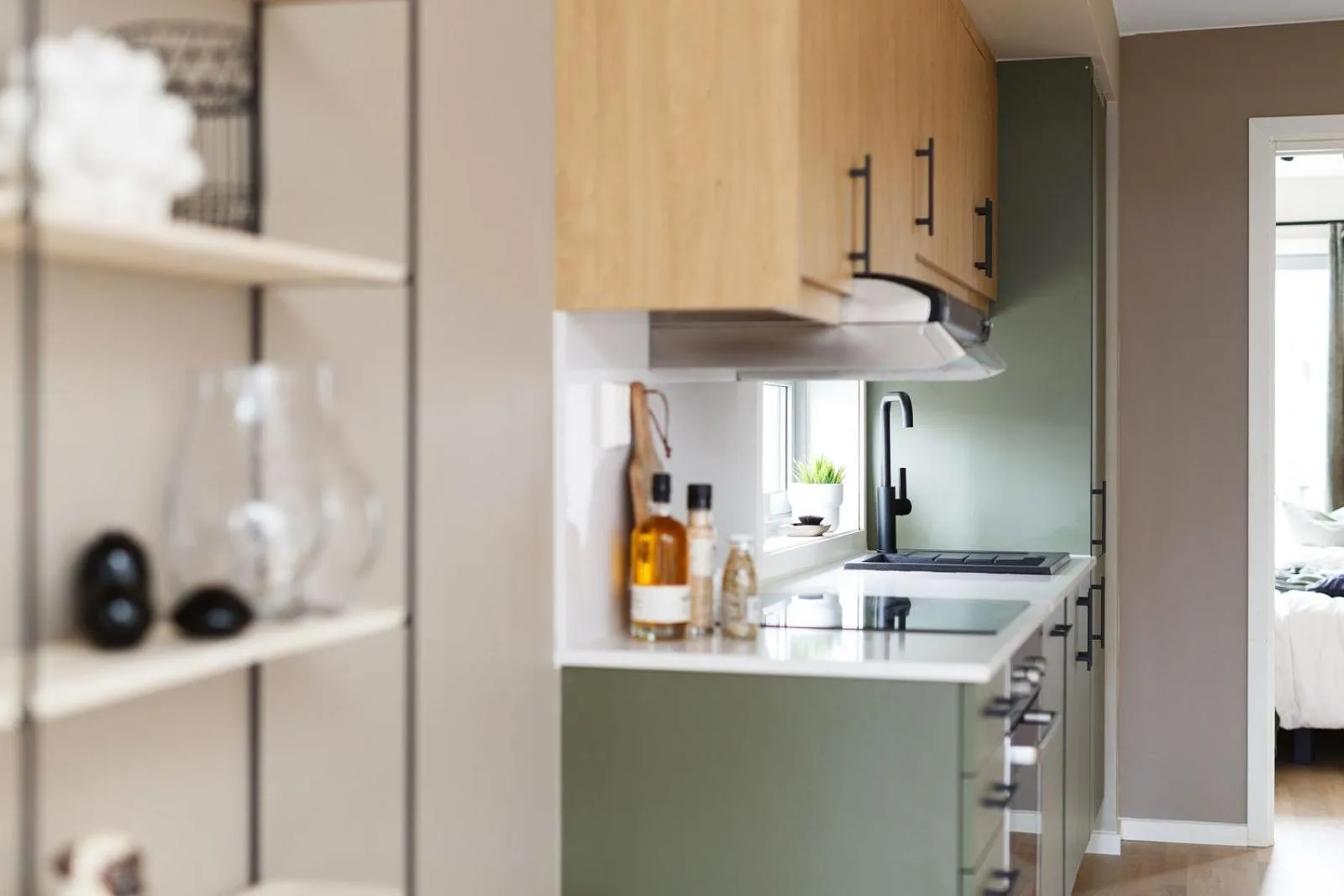 Kitchen or kitchenette in BJØRVIKA APARTMENTS, Teaterplassen, Oslo city center