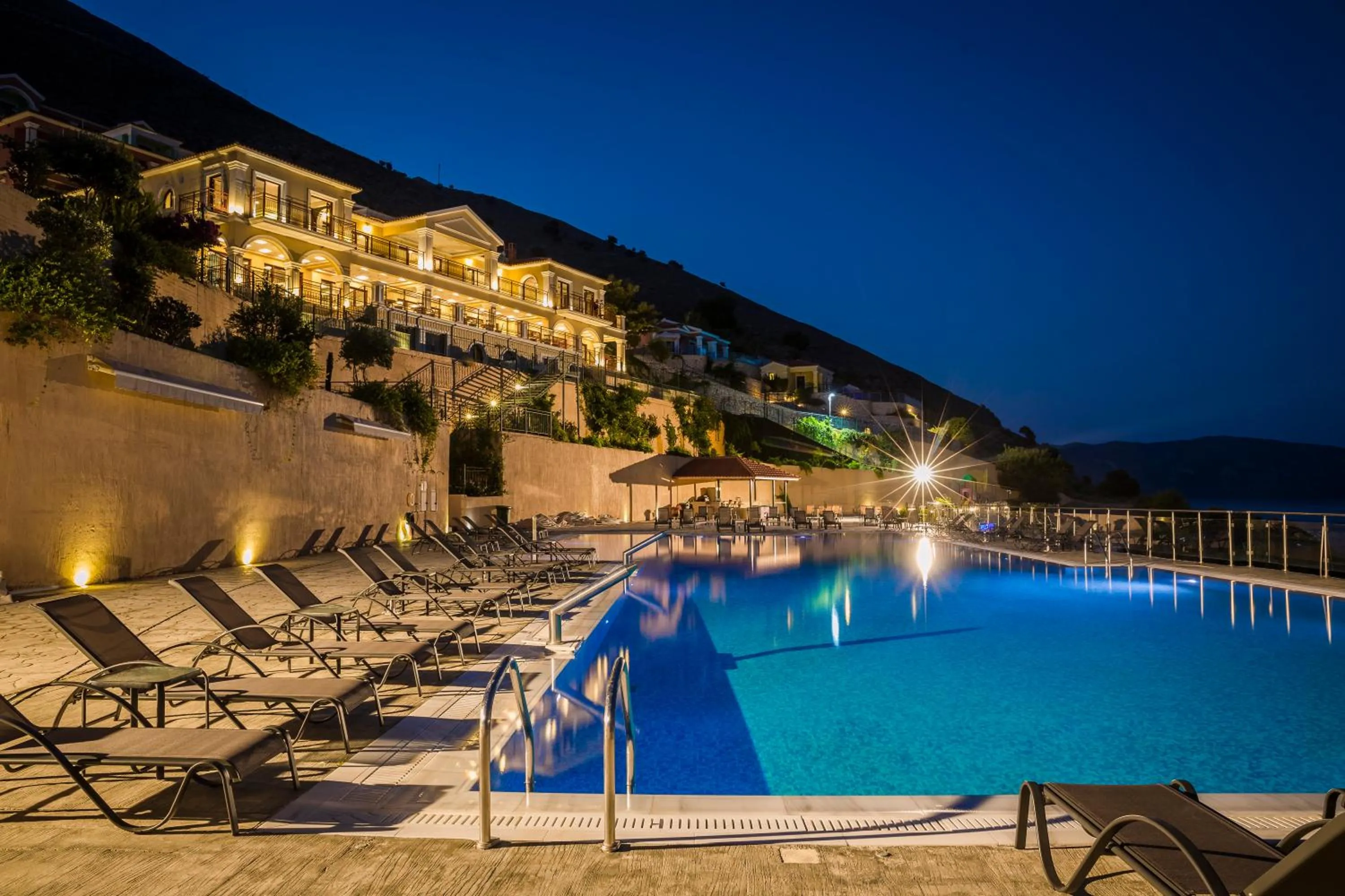 Pool view in Kefalonia Bay Palace