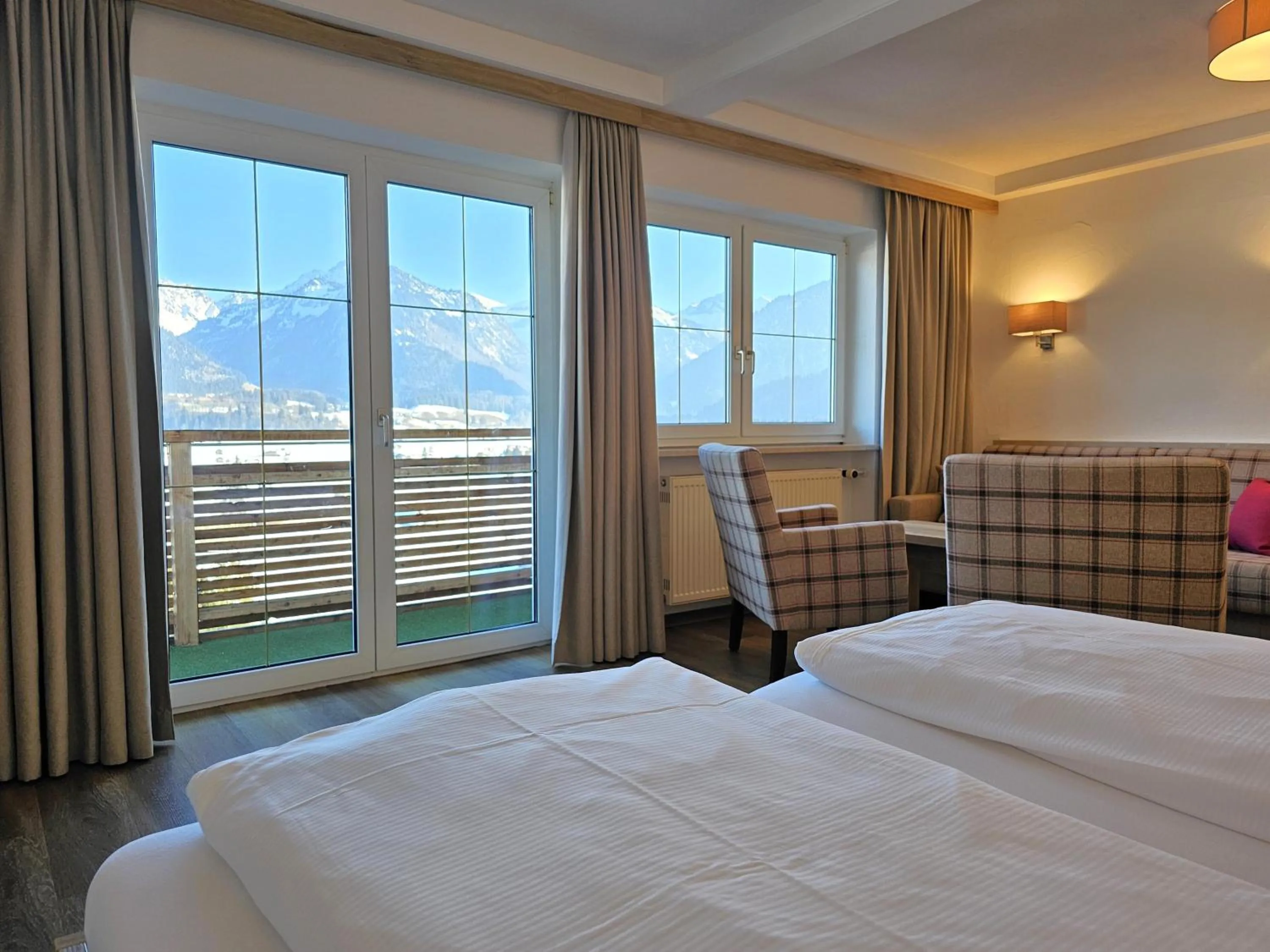 View (from property/room), Bed in Naturhotel Café Waldesruhe