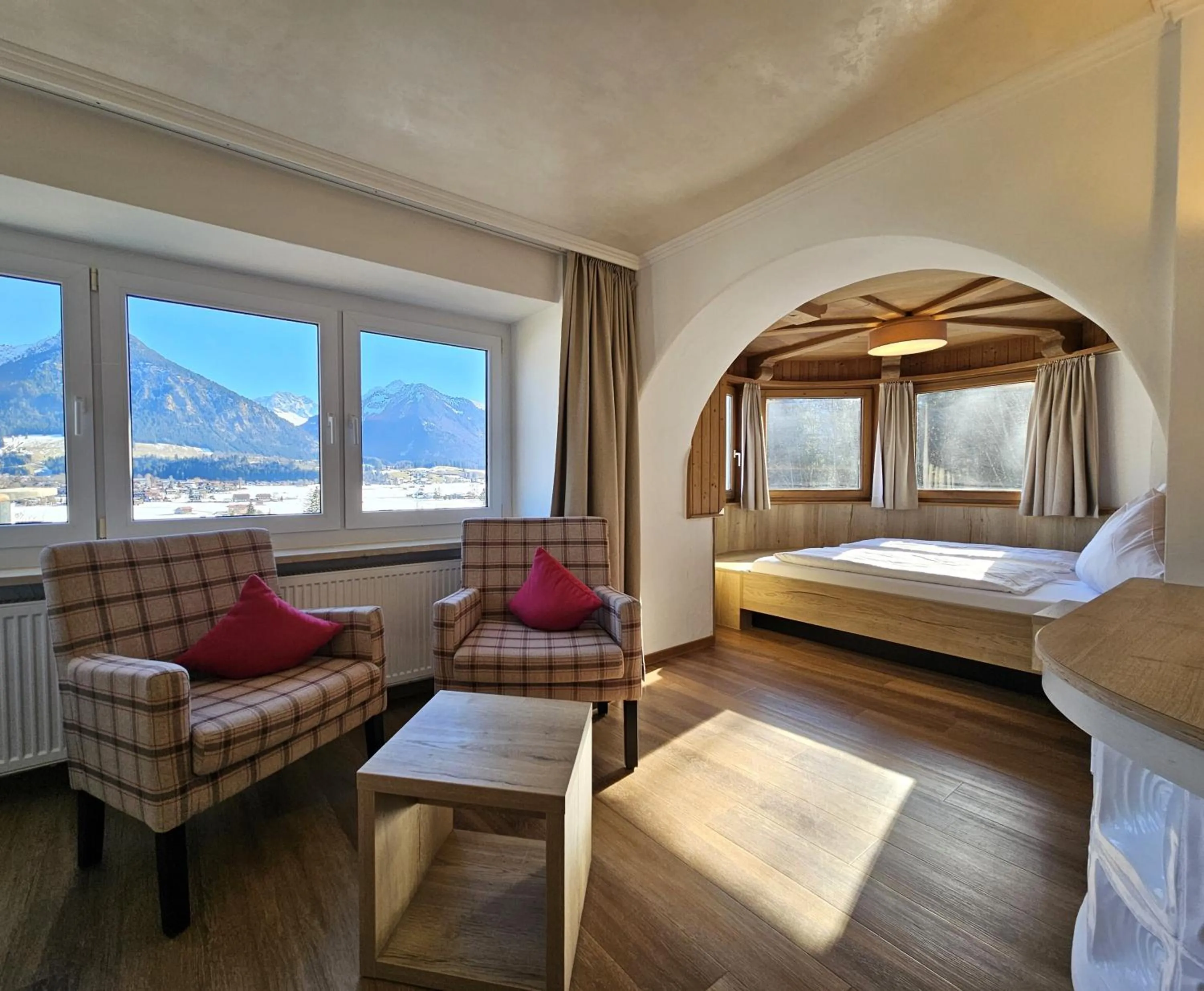 View (from property/room), Bed in Naturhotel Café Waldesruhe