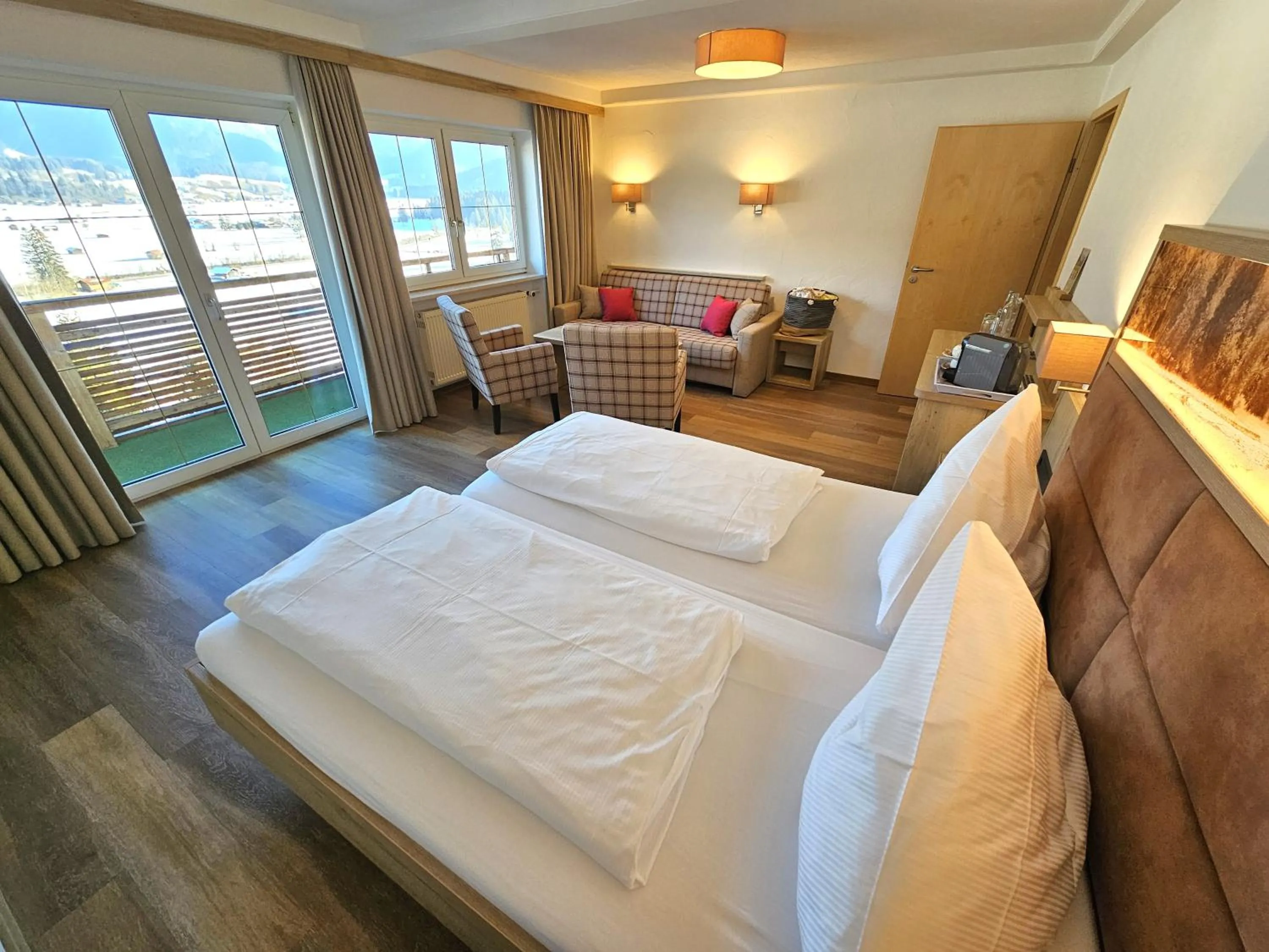 View (from property/room), Bed in Naturhotel Café Waldesruhe