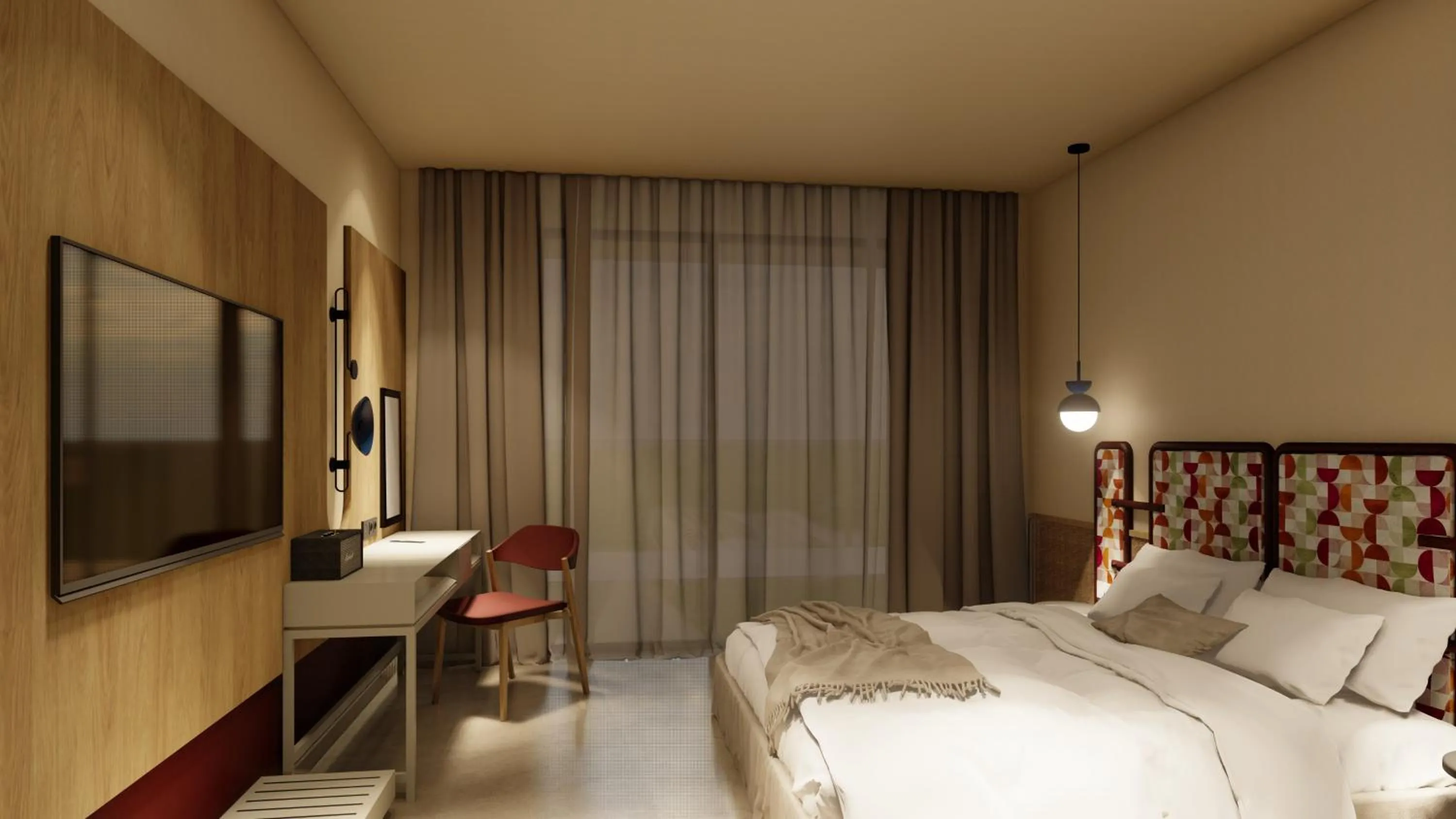 Bedroom, Bed in Paralos Rodos Lifestyle