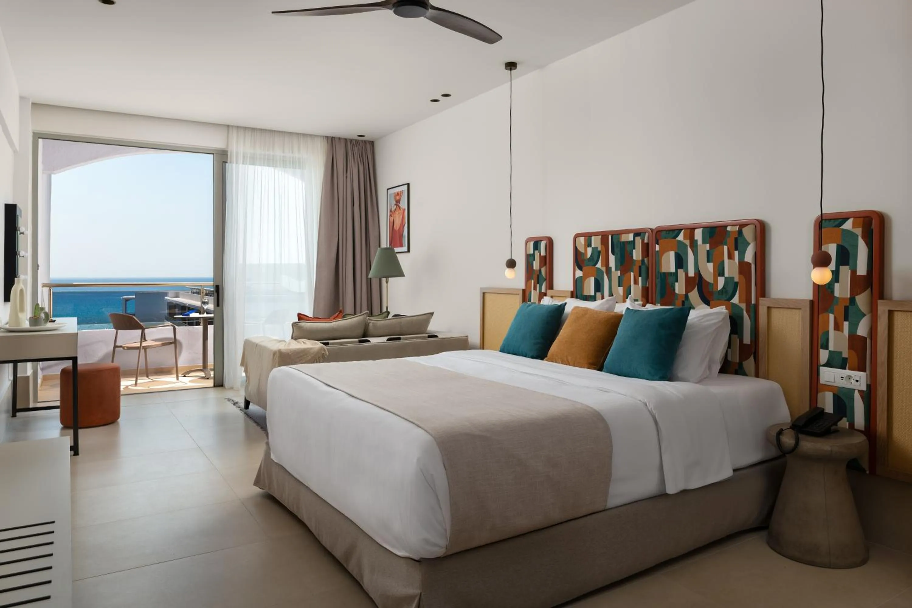 Bedroom, Bed in Paralos Rodos Lifestyle