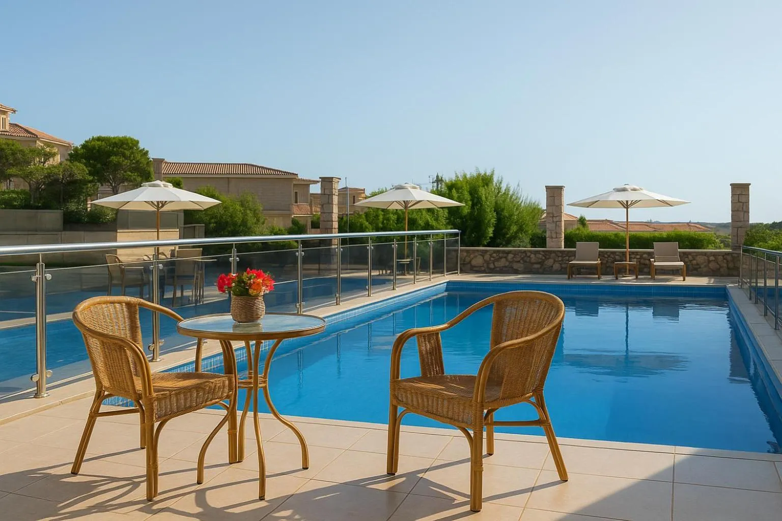 Pool view in Paralos Rodos Lifestyle
