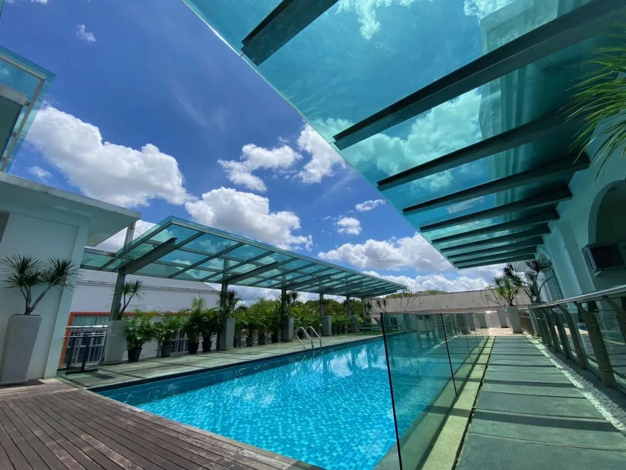 Pool view in Wesberly Apartments