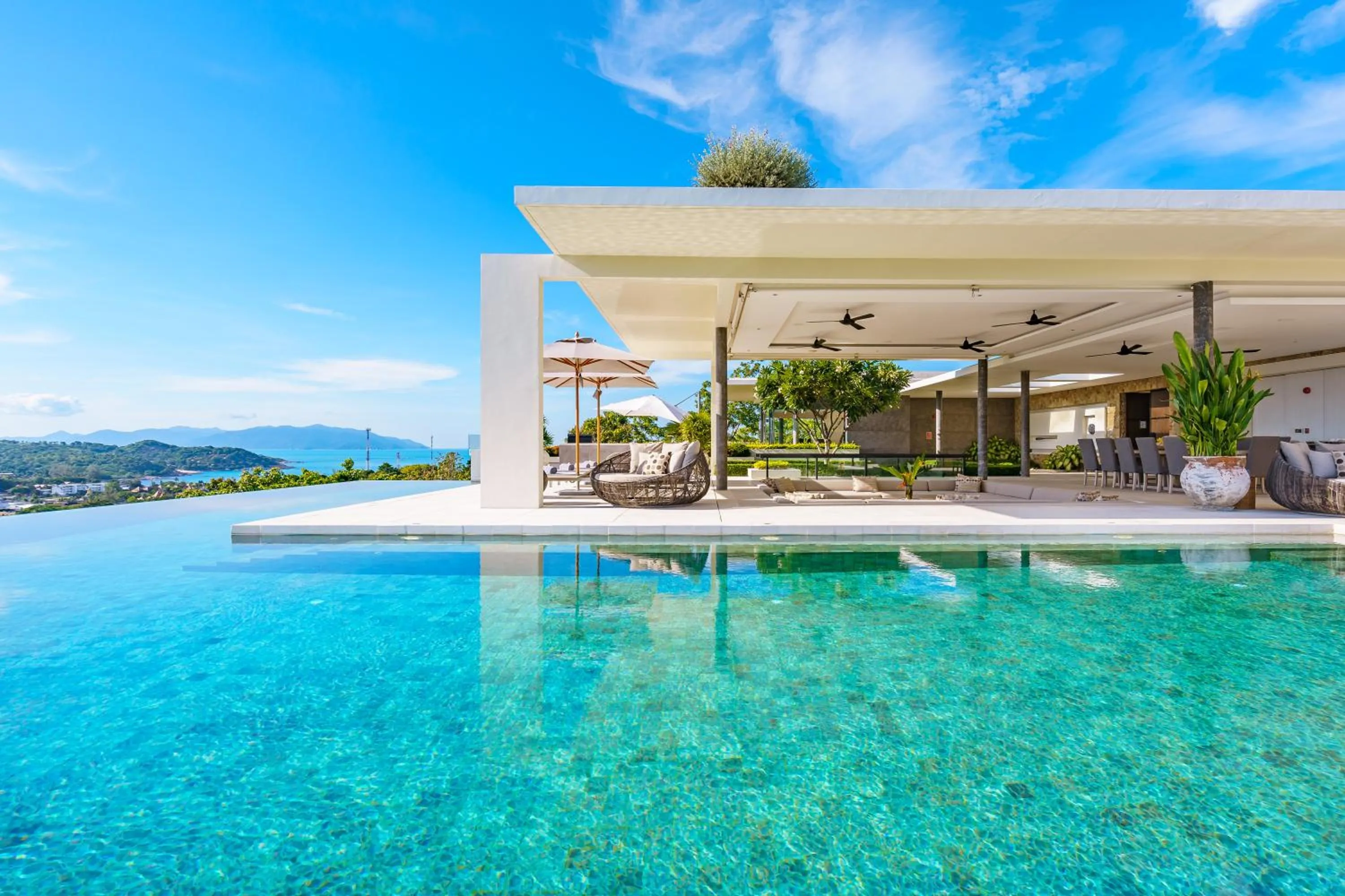 Pool view in Samujana Villas
