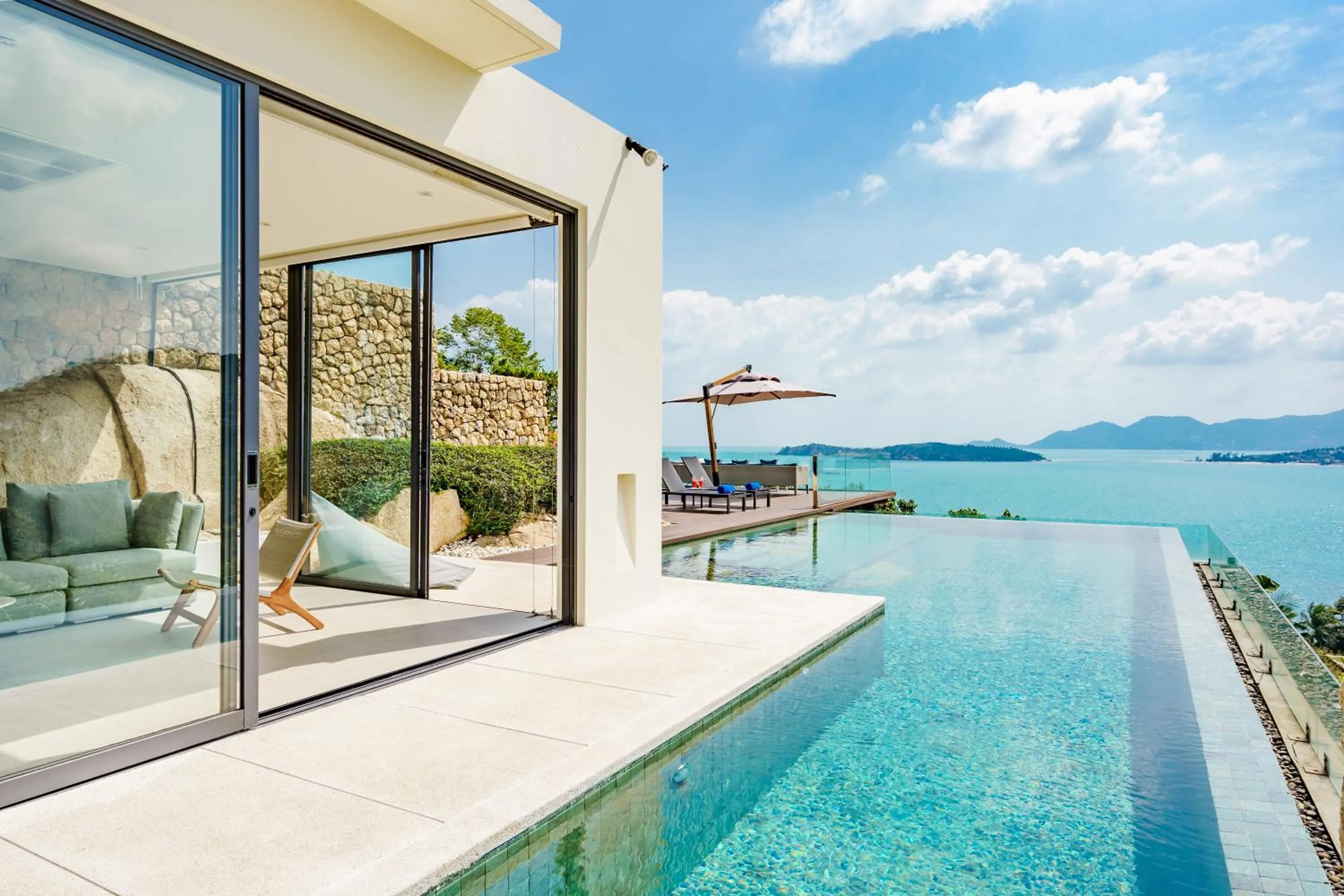Pool view in Samujana Villas