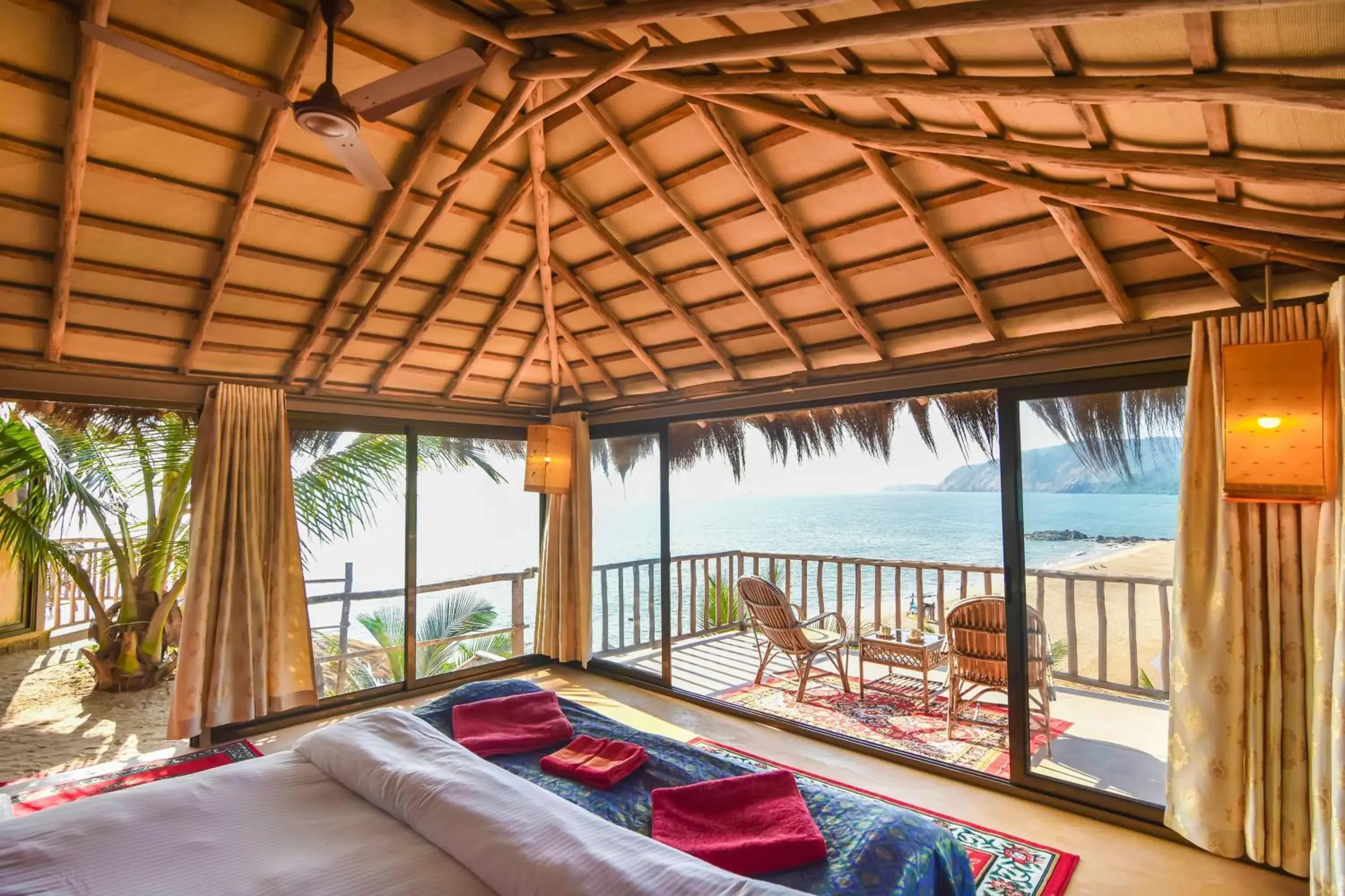 Natural landscape, Bed in Dwarka Beach Resort Goa Natural landscape, Bed in Dwarka Beach Resort Goa