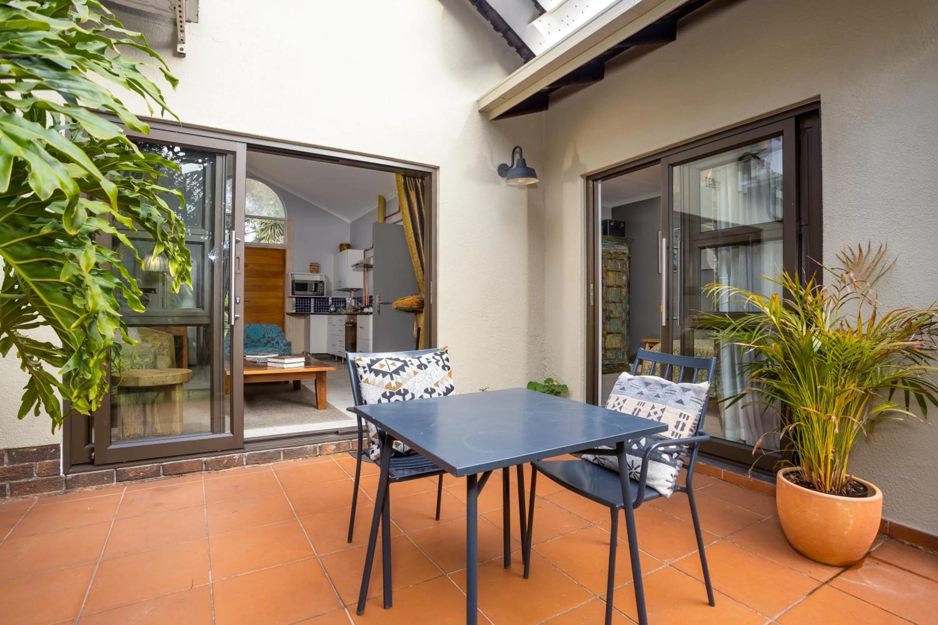 Patio in African Rock Hotel & Spa, a "Boutique Lifestyle Resort"