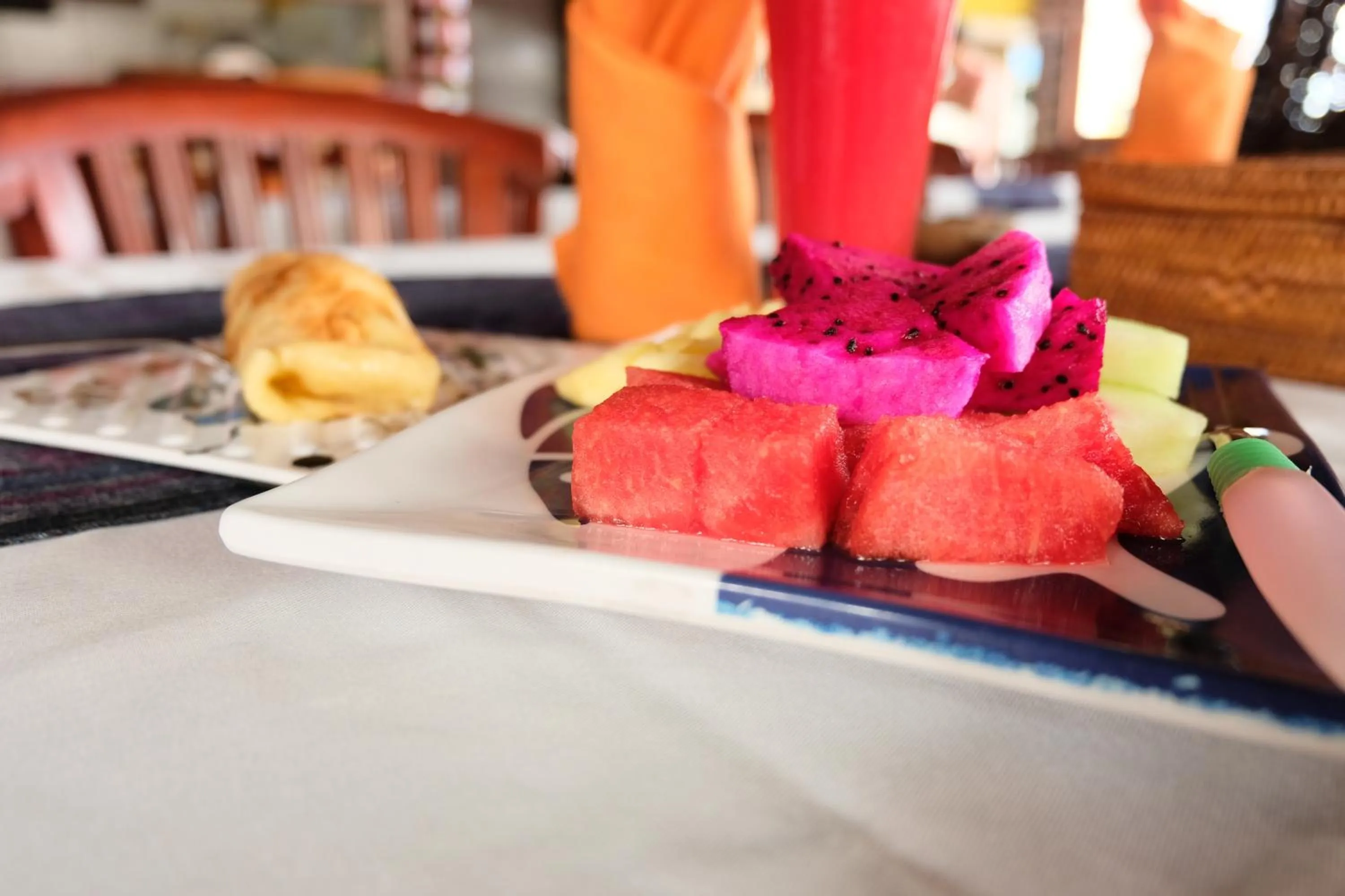 Continental breakfast in Kerti Beach Bungalow and Restaurant