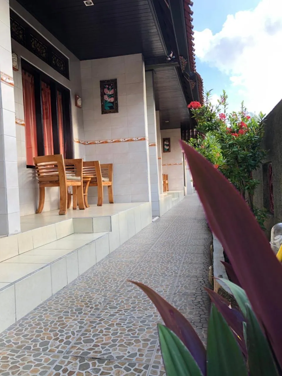 Balcony/Terrace in Kerti Beach Bungalow and Restaurant
