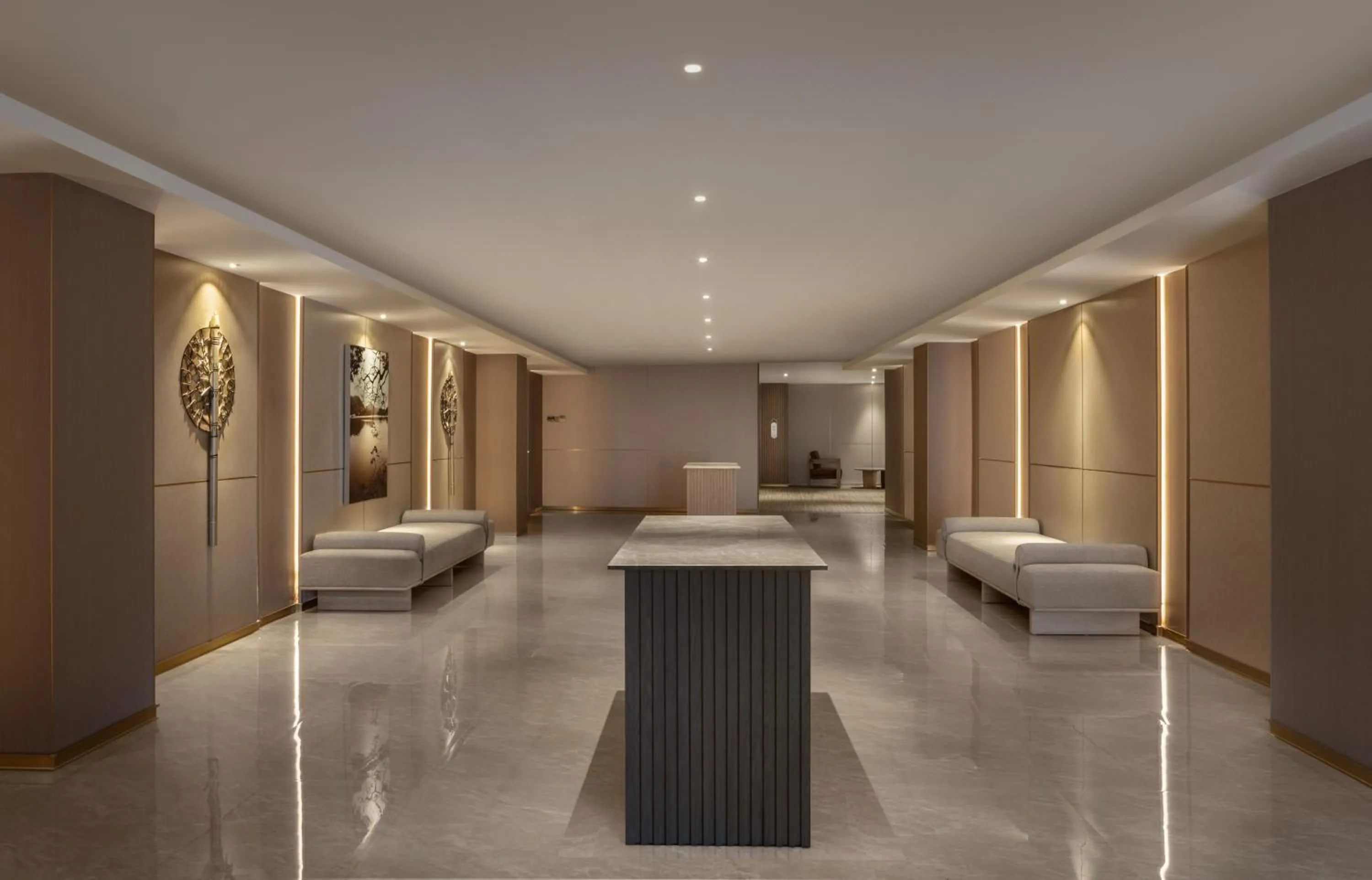 Lobby or reception in The Golden Crown Hotel