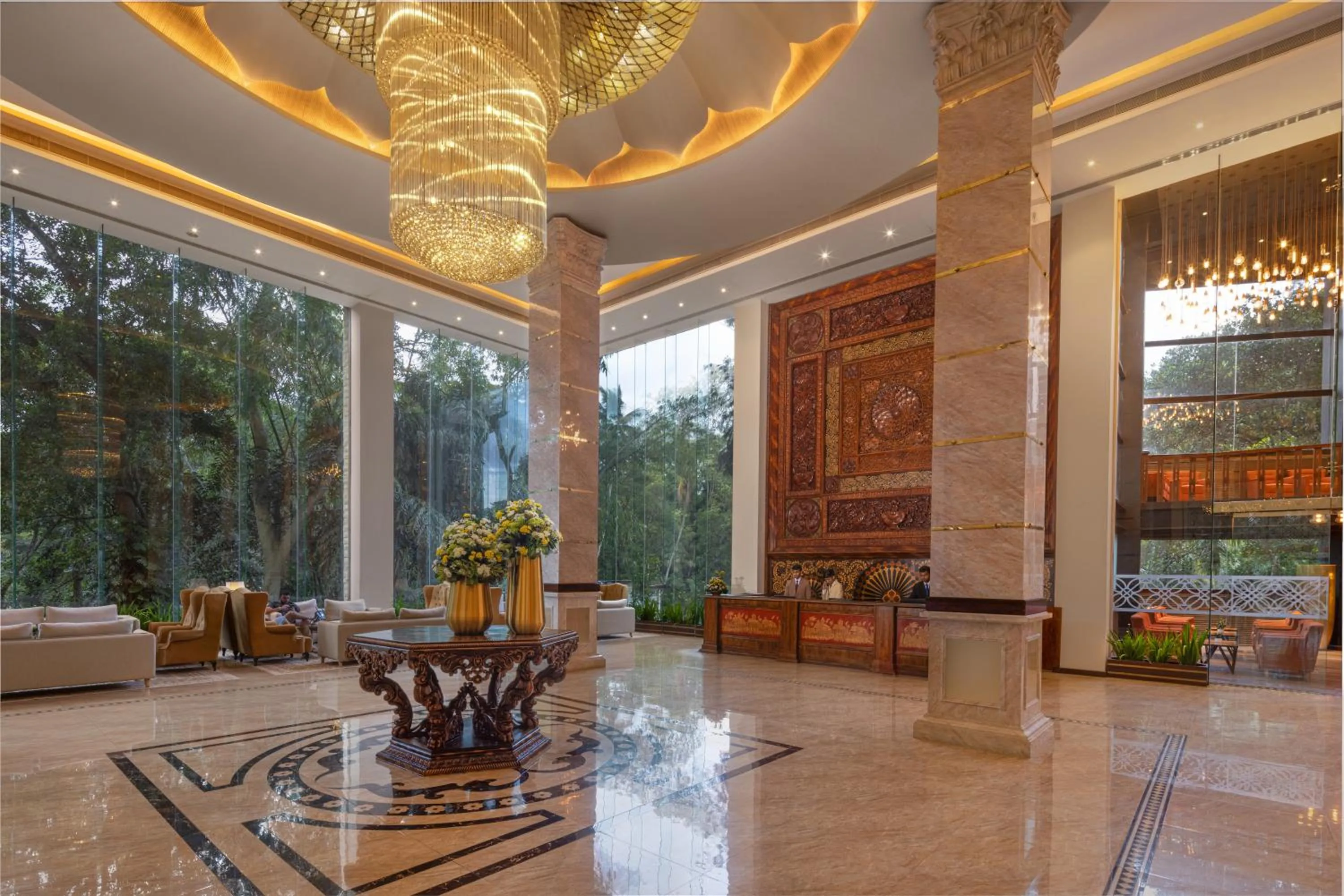Lobby or reception in The Golden Crown Hotel