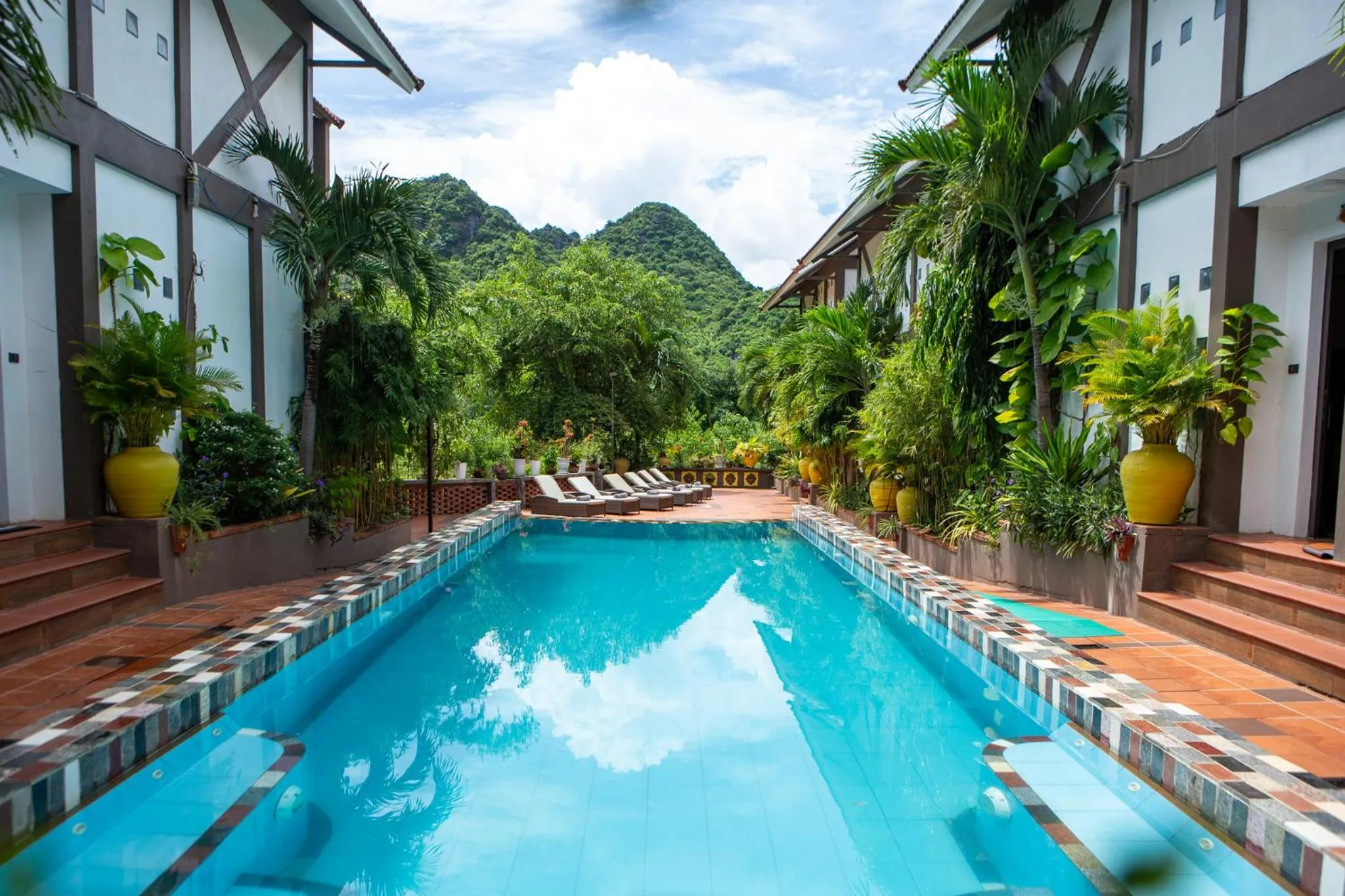 Pool view in Victory Road Villas