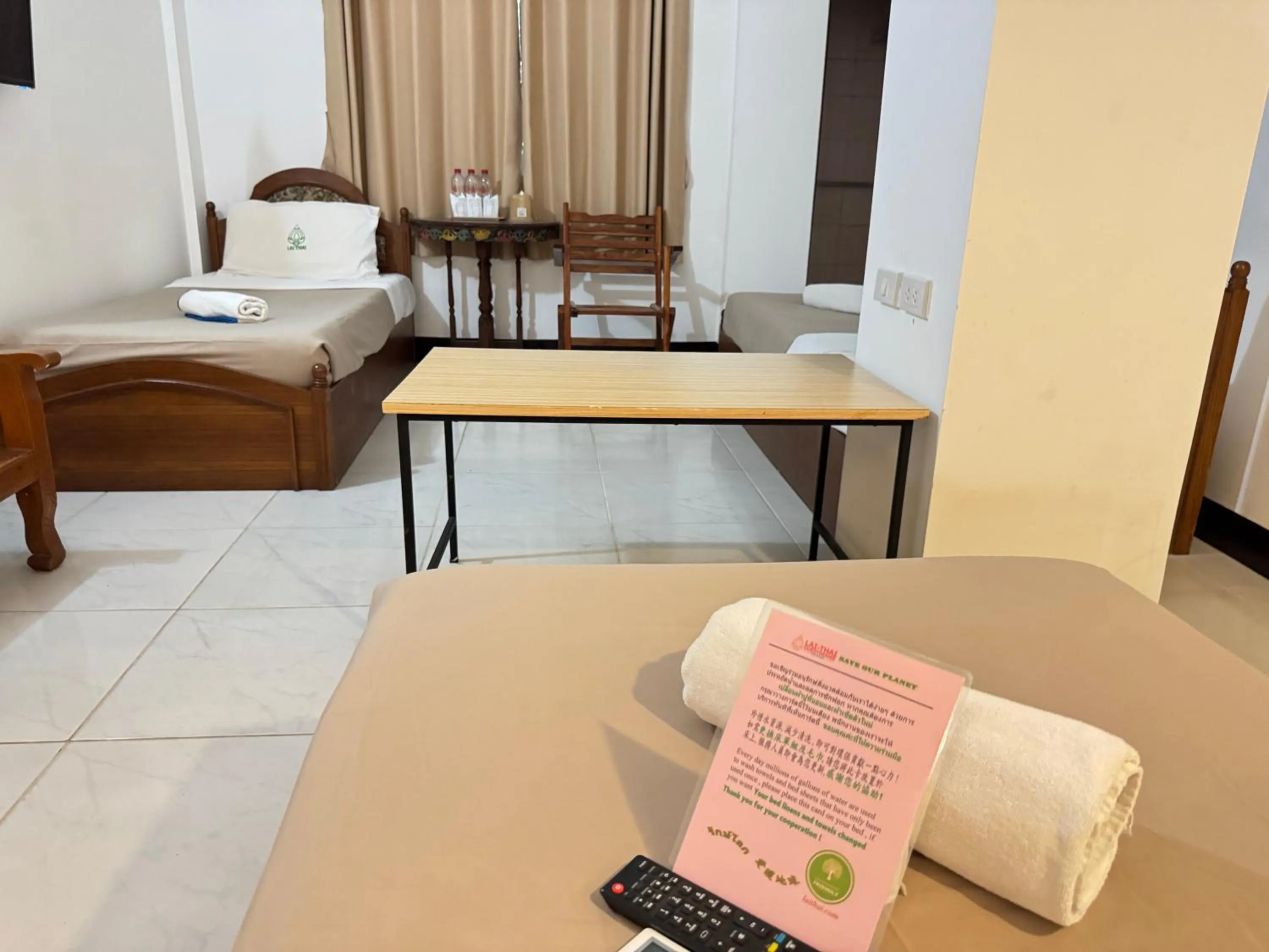 Bed in Lai Thai Guest House