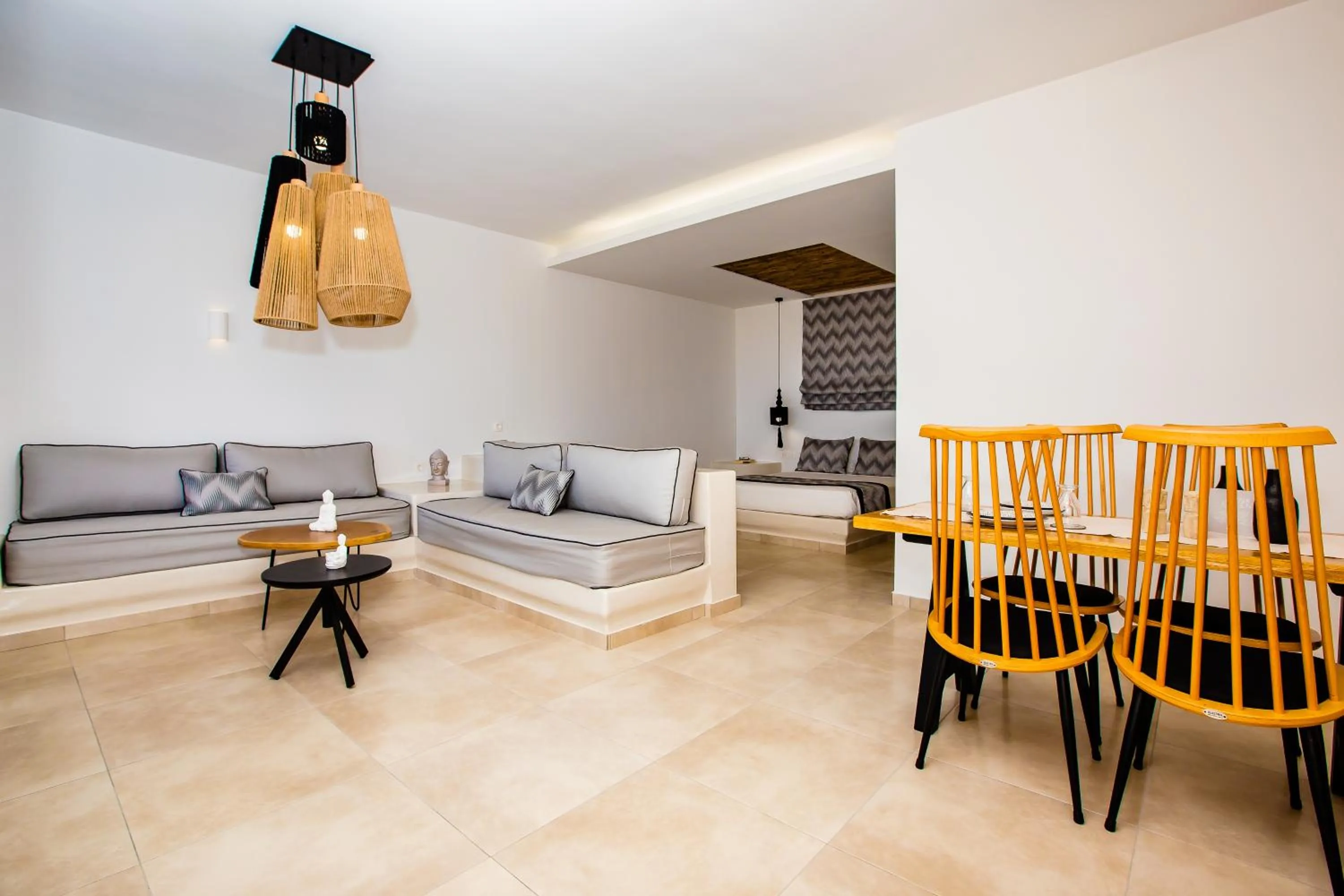 Bed in Perla Nera Suites