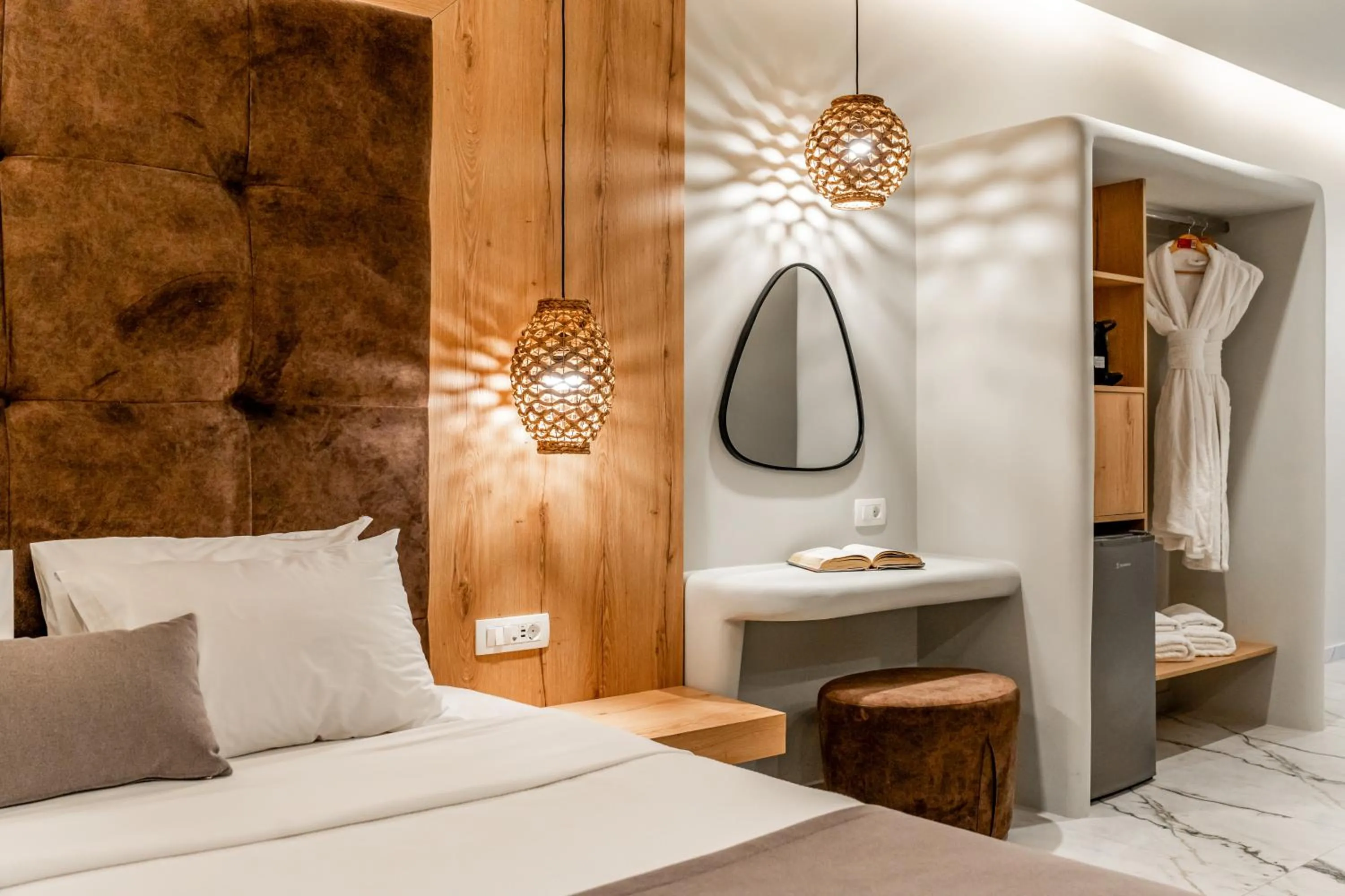 Bed in Perla Nera Suites