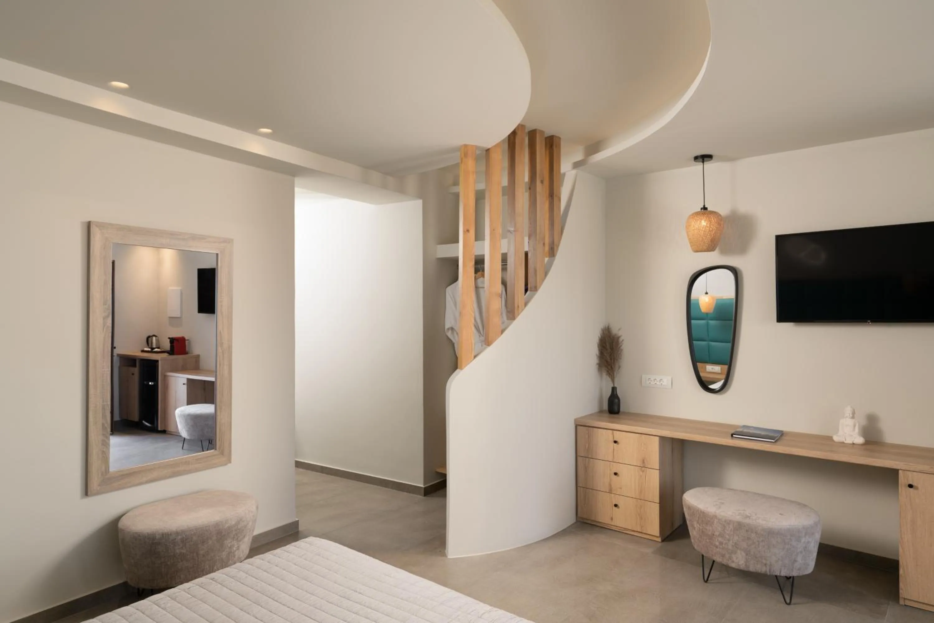 Bed in Perla Nera Suites