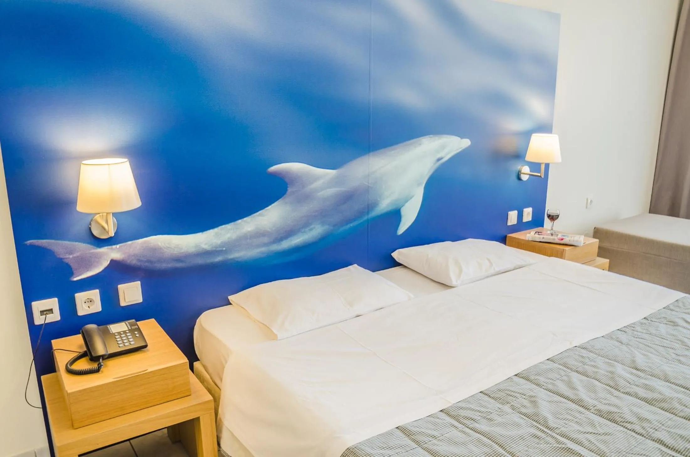 Decorative detail, Bed in Hotel Nereides