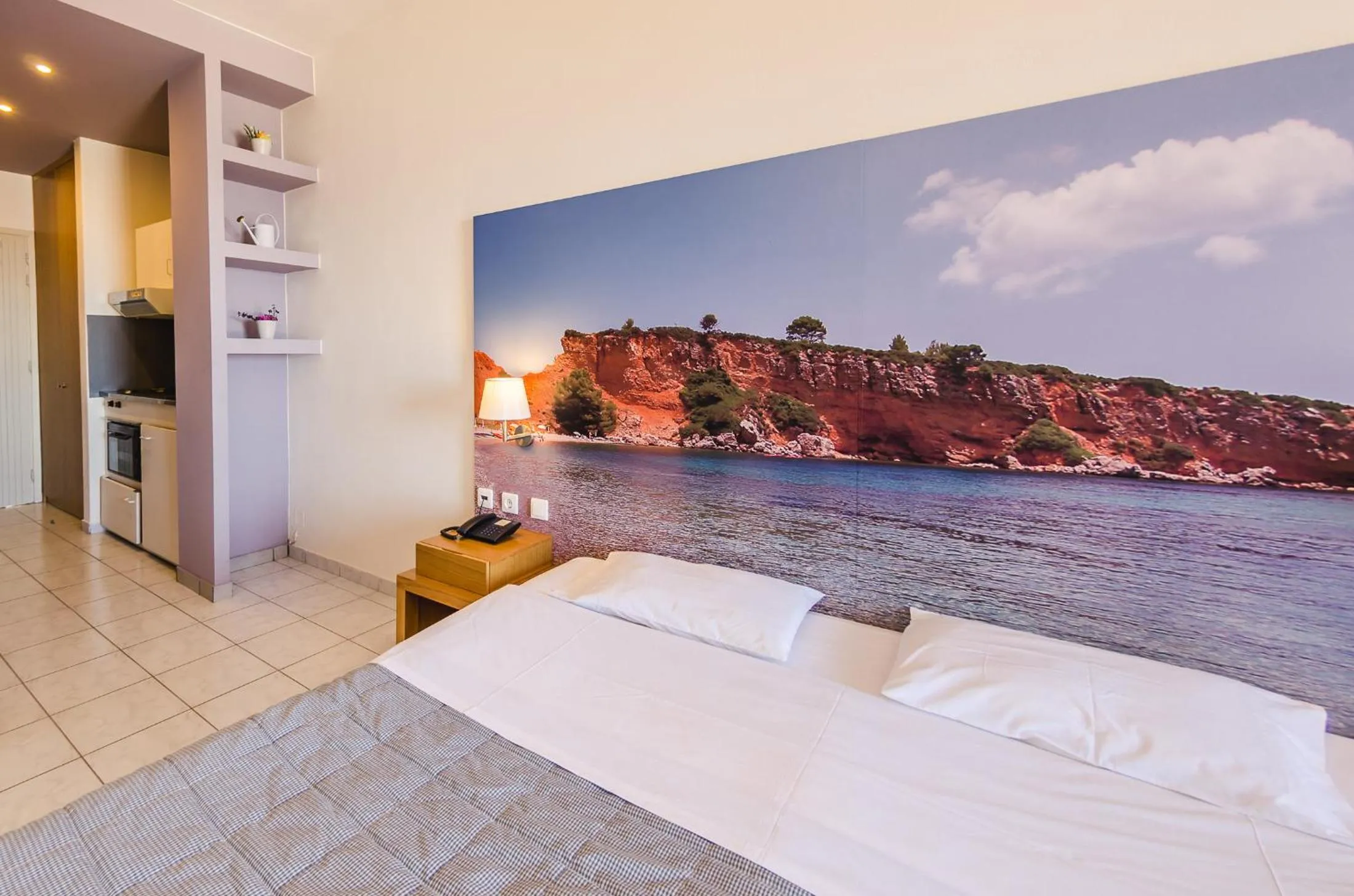 Decorative detail, Bed in Hotel Nereides