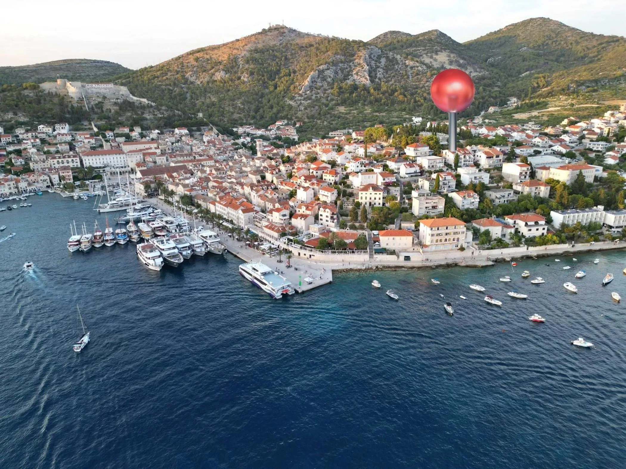 Bird's eye view in Villa Milton Hvar
