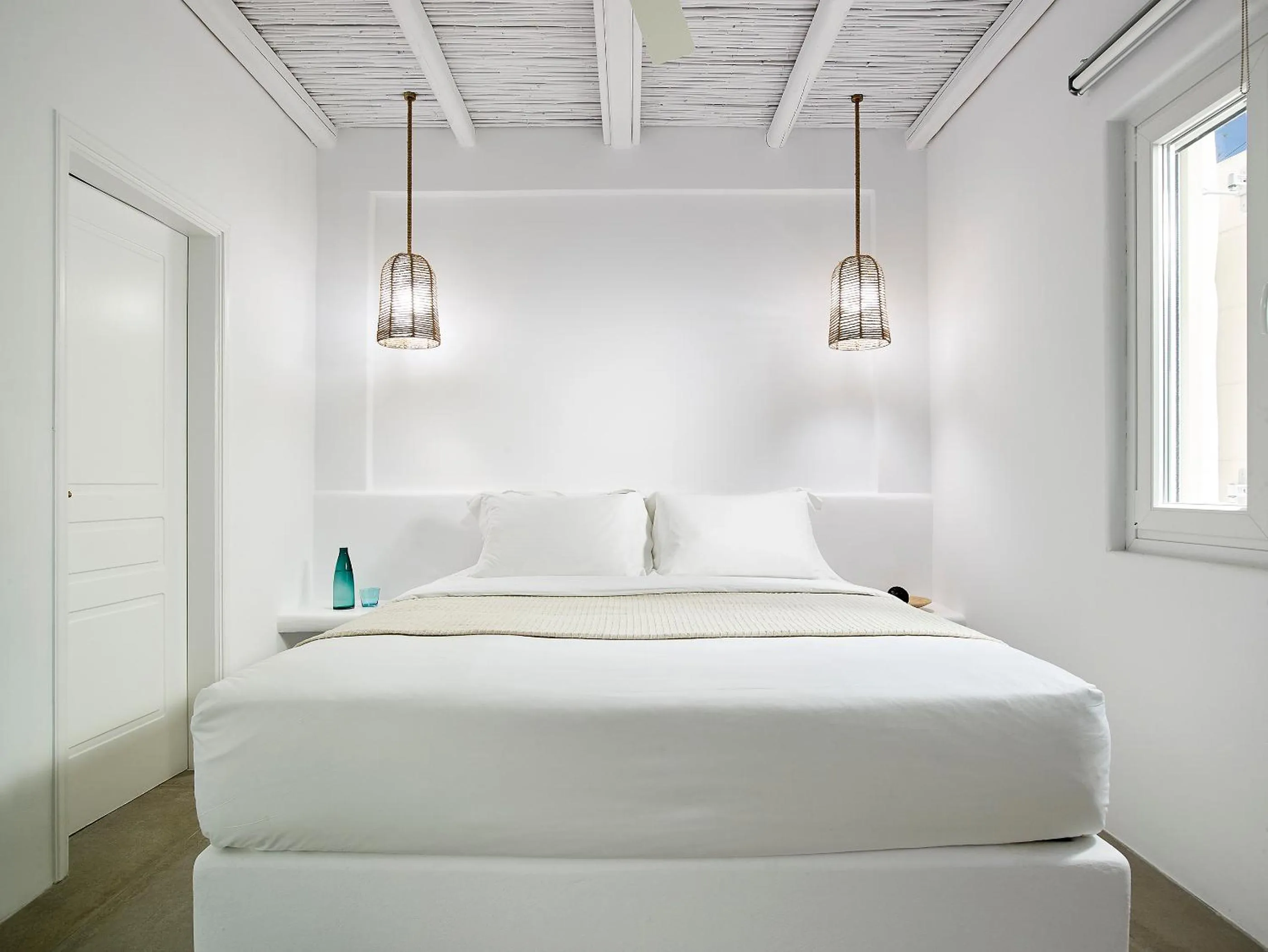 Bedroom, Bed in Delmar Apartments & Suites Milos - Delmar Collection