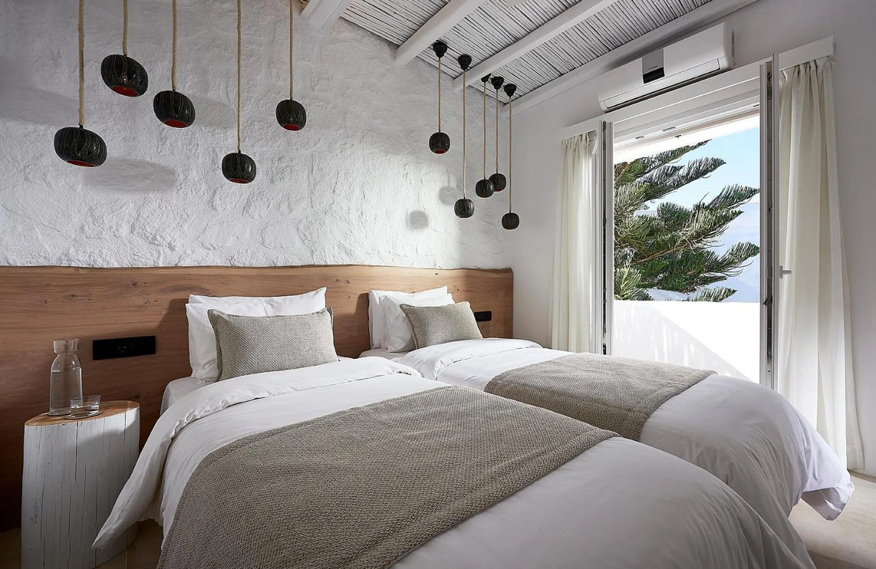 Bedroom, Bed in Delmar Apartments & Suites Milos - Delmar Collection