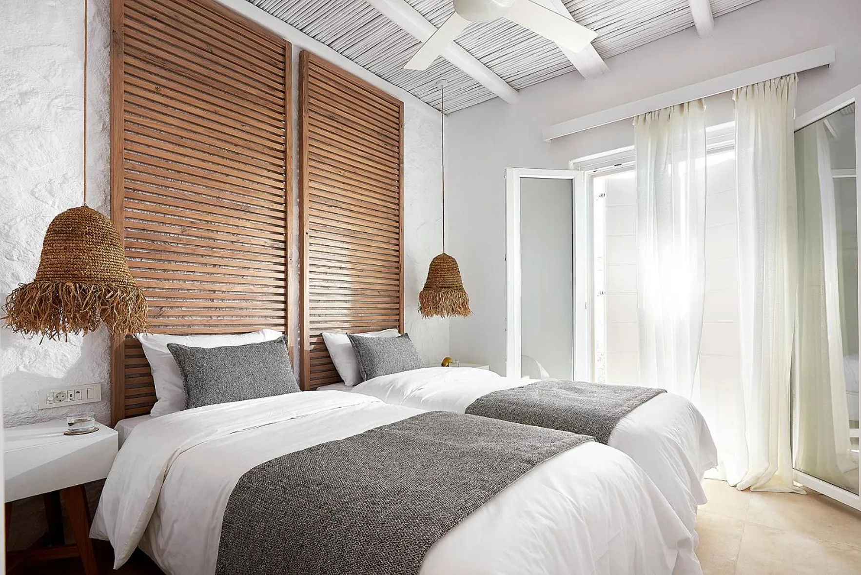 Bedroom, Bed in Delmar Apartments & Suites Milos - Delmar Collection