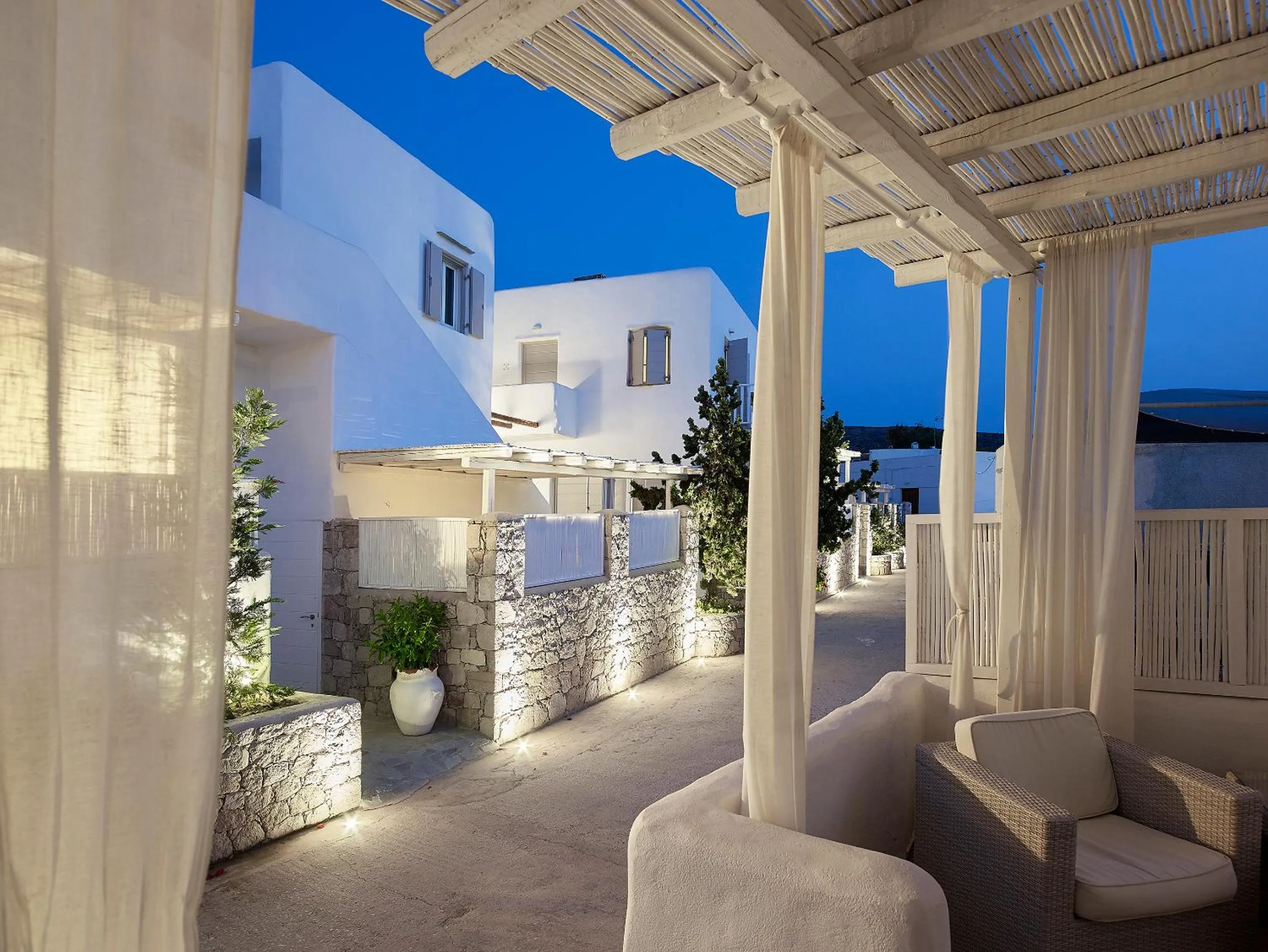 Patio in Delmar Apartments & Suites Milos - Delmar Collection