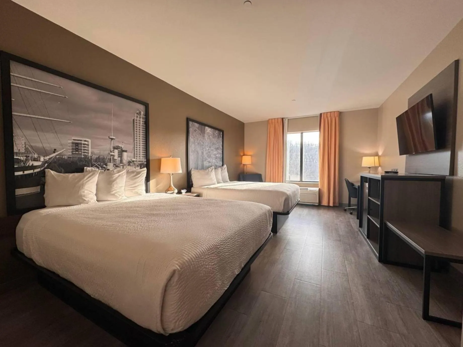 View (from property/room), Bed in Super 8 by Wyndham Pennsville/Wilmington