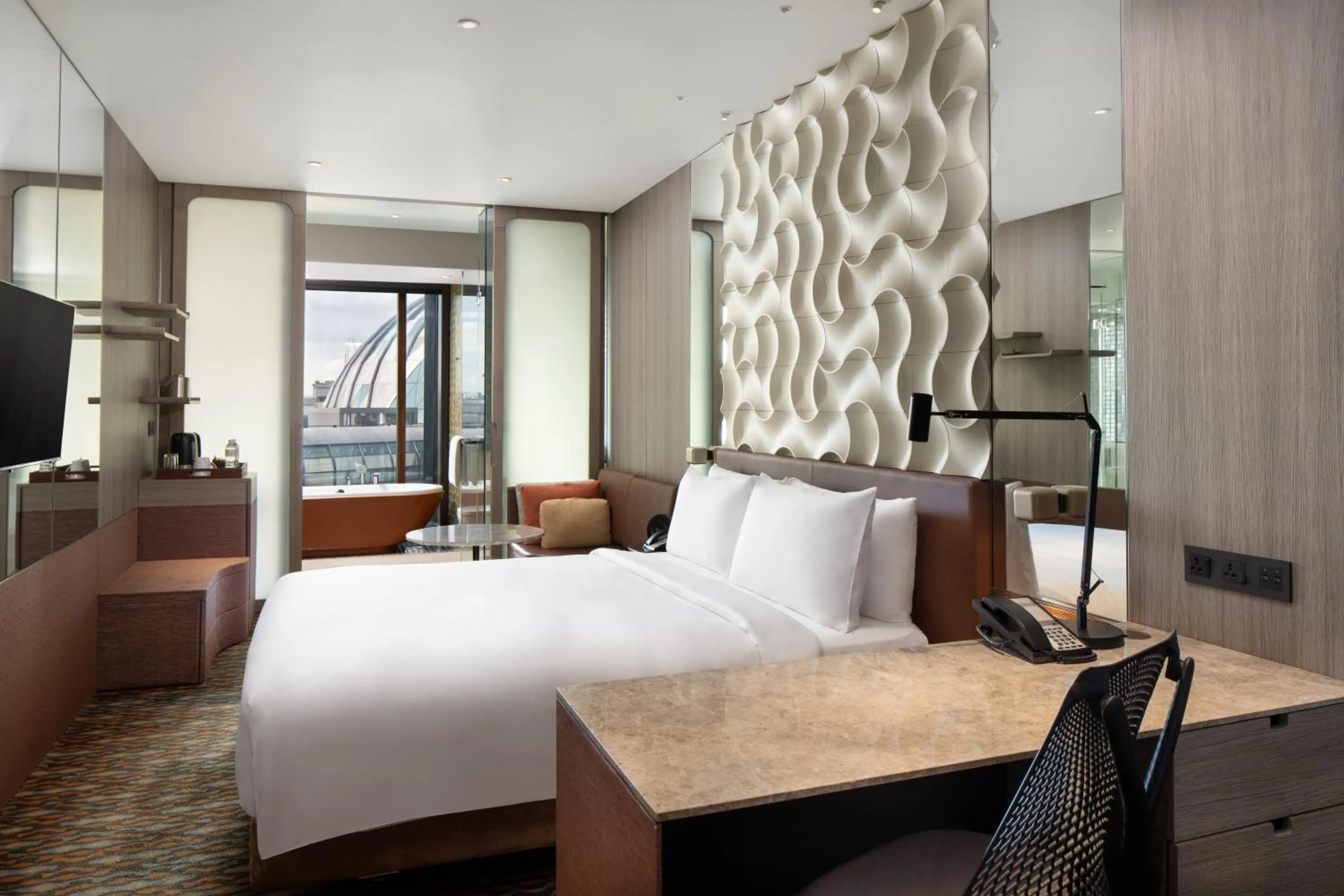 Bed in Crowne Plaza Changi Airport by IHG
