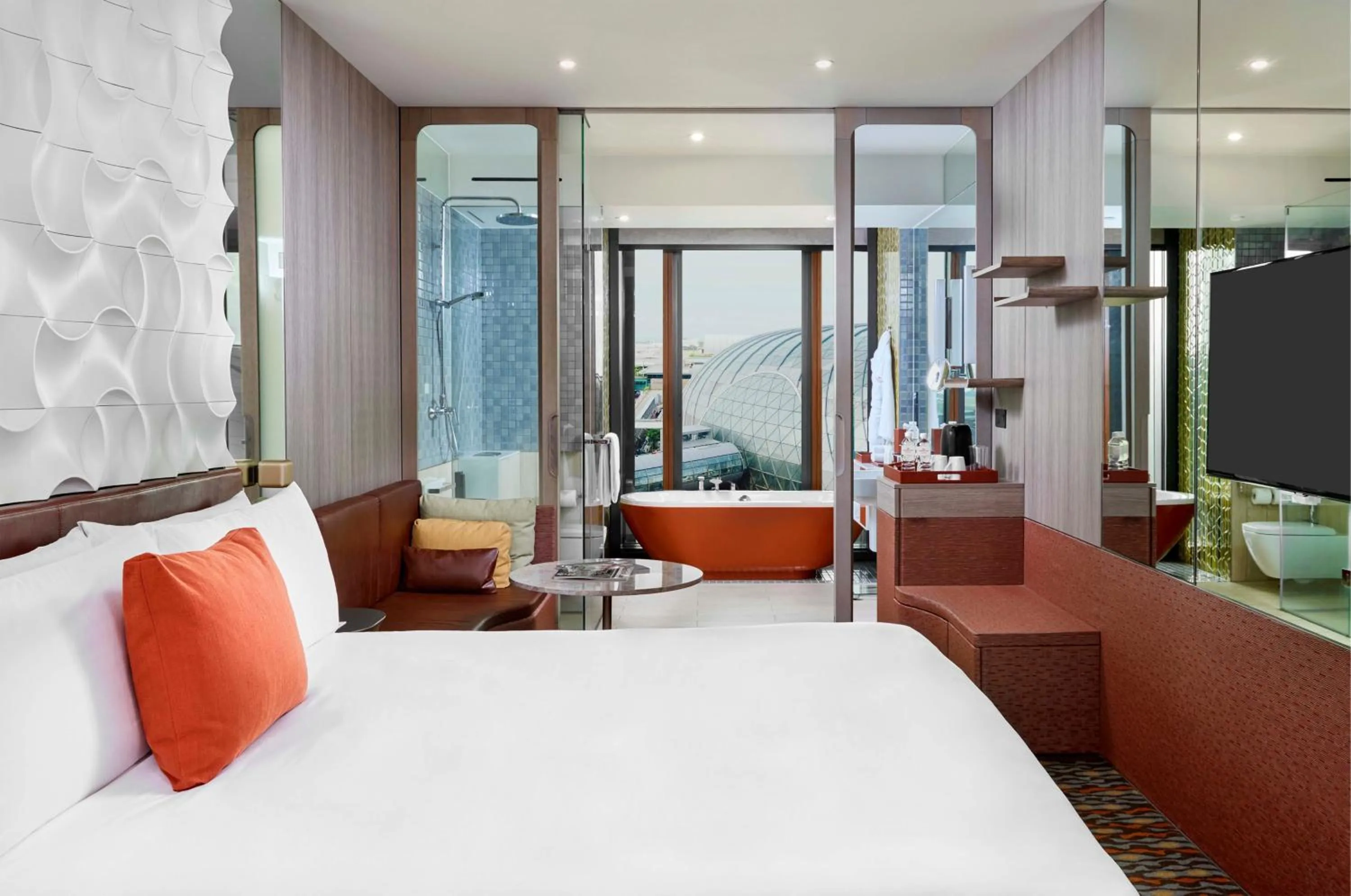 Bed in Crowne Plaza Changi Airport by IHG